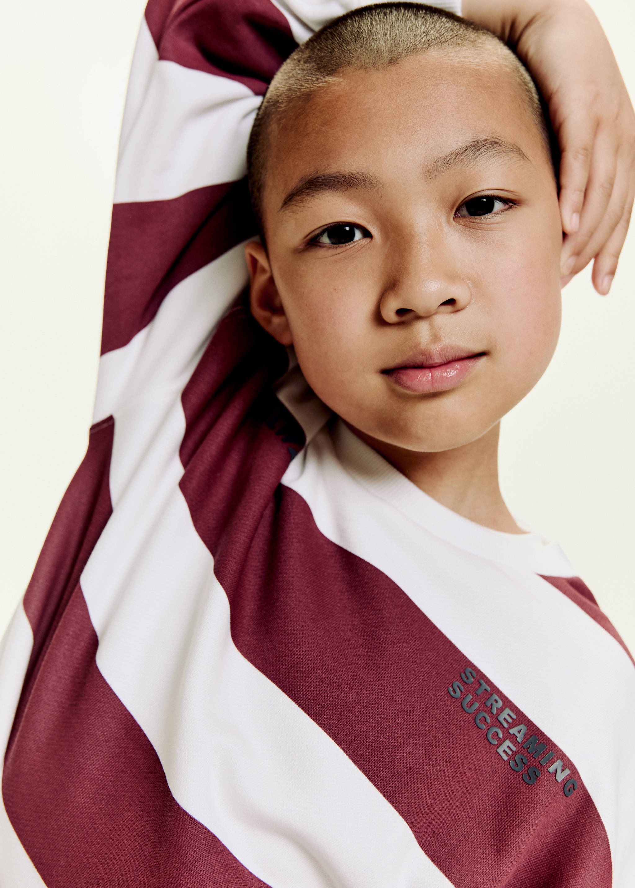 Bavlněná mikina s proužky - Detail zboží 1