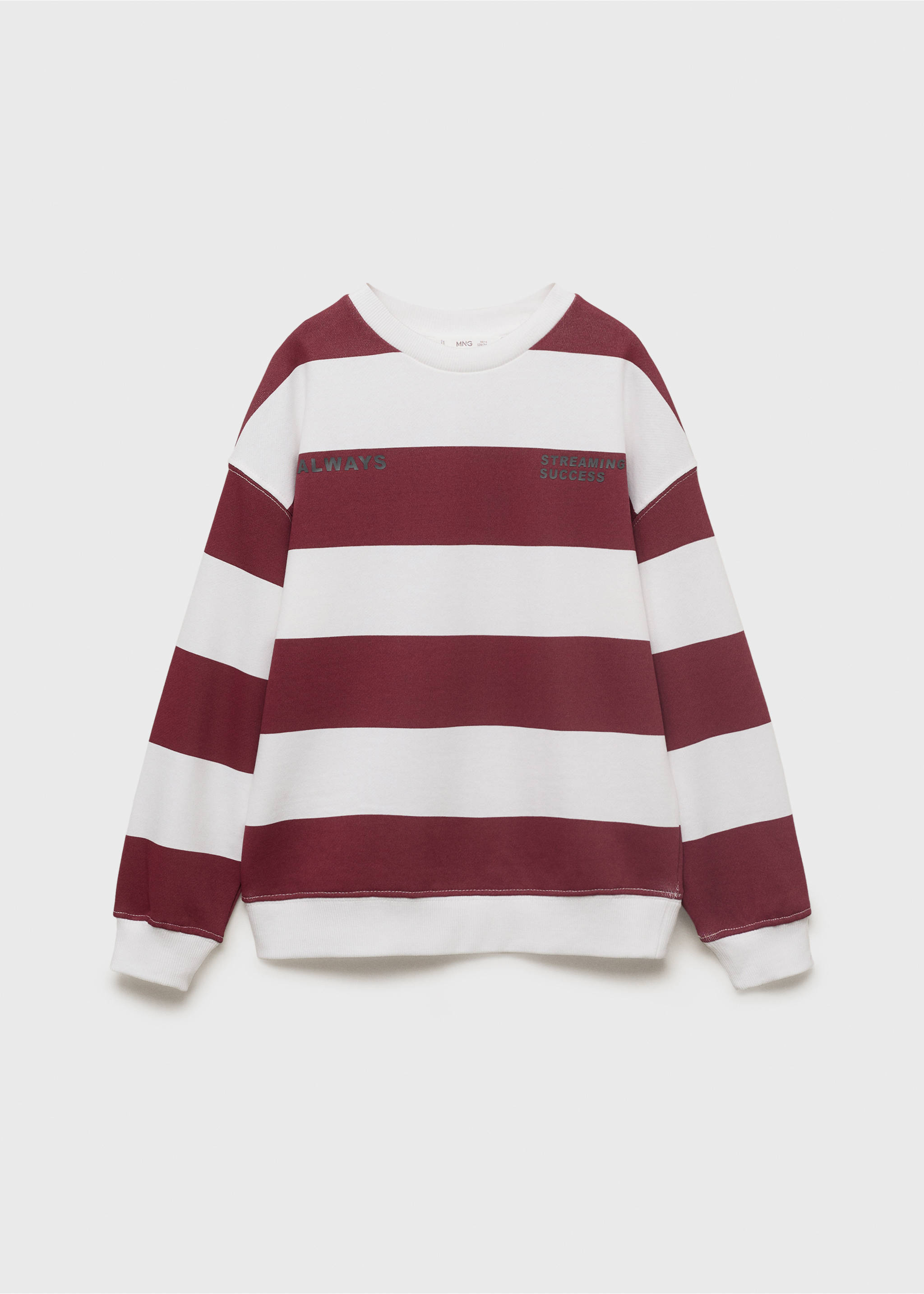 Sudadera algodón rayas - Artículo sin modelo, Vino. Ref: 17003294-00.