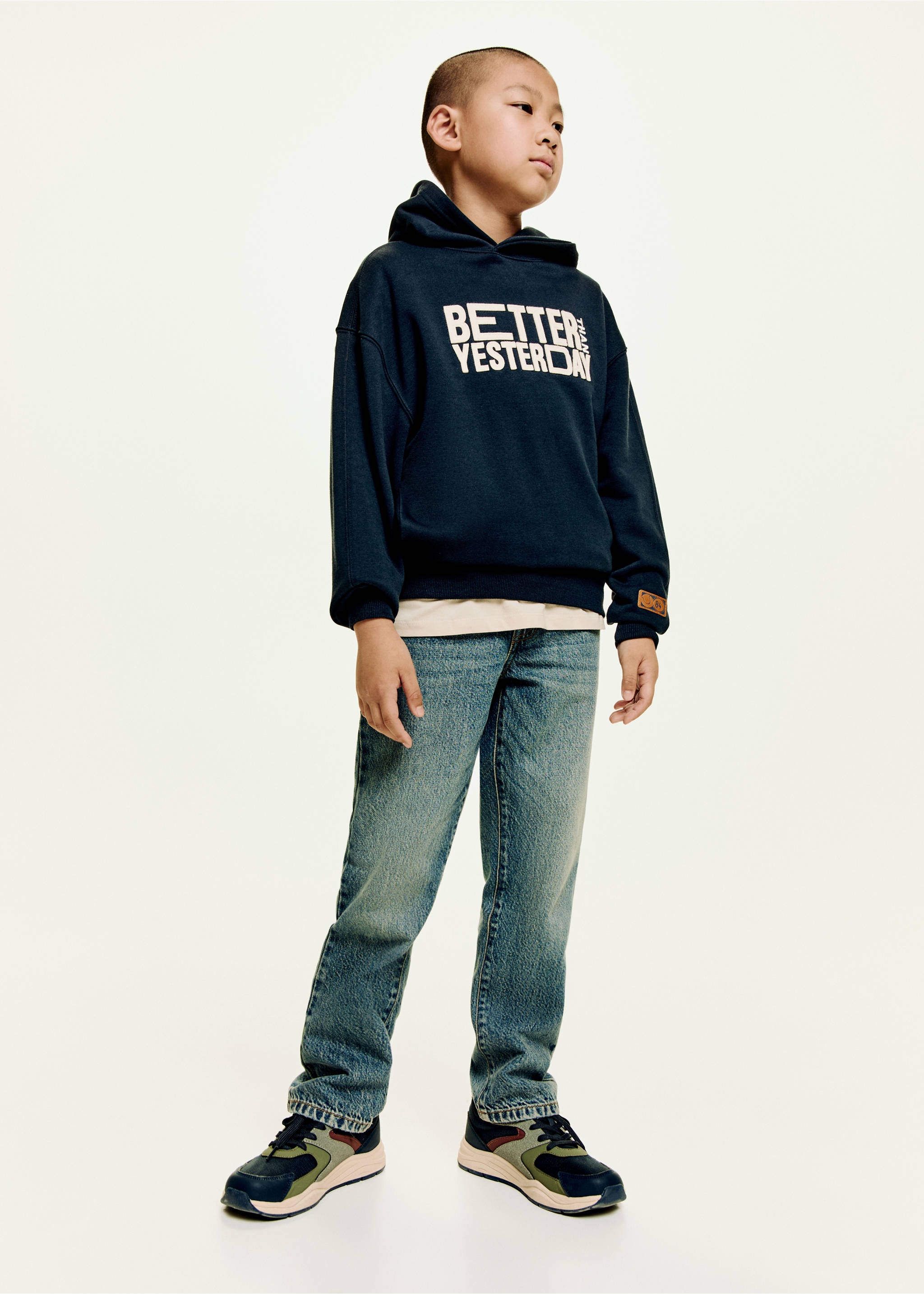 Printed hoodie - General plane, Navy. Ref: 17003297-00.