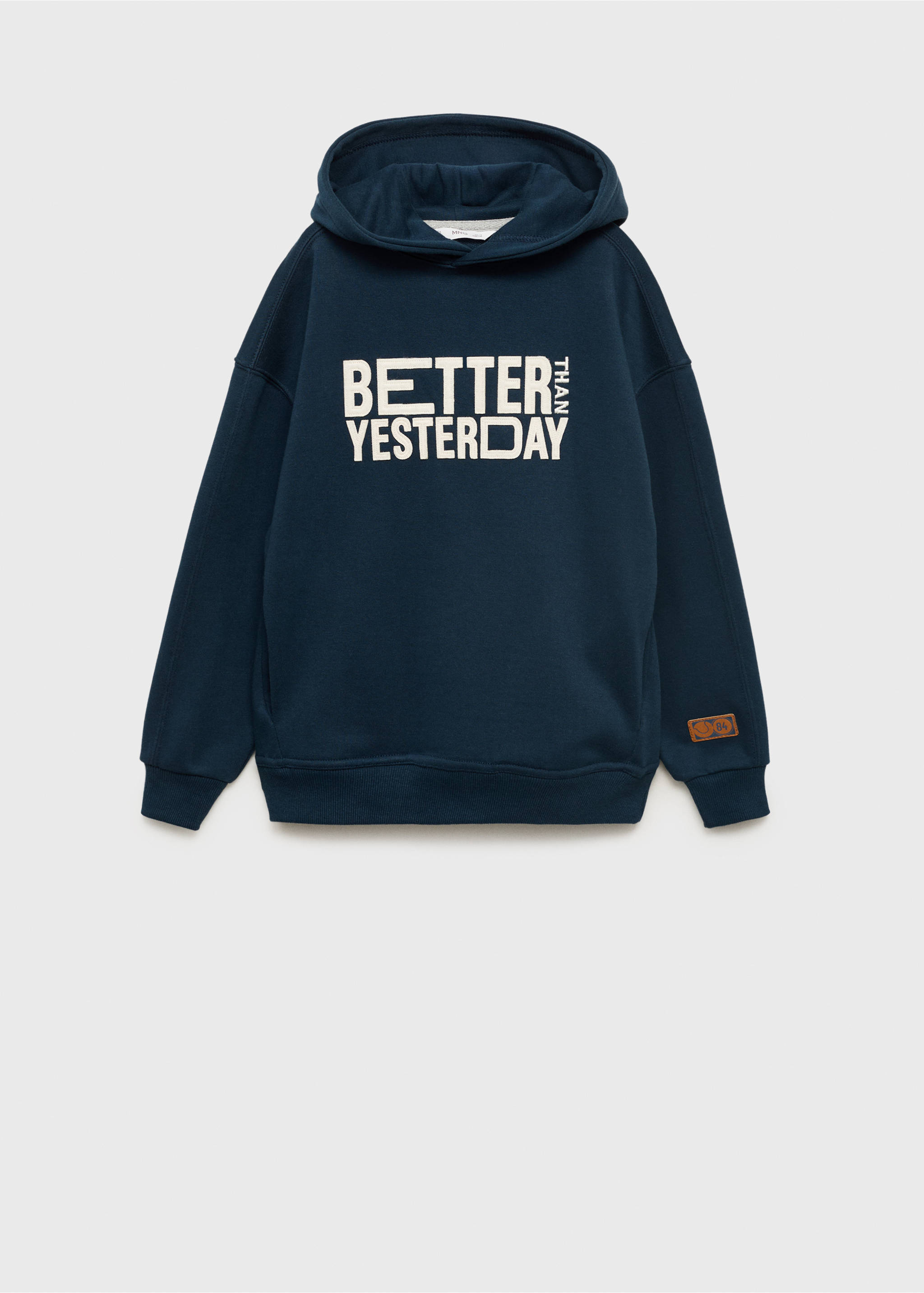 Printed hoodie - Article without model, Navy. Ref: 17003297-00.