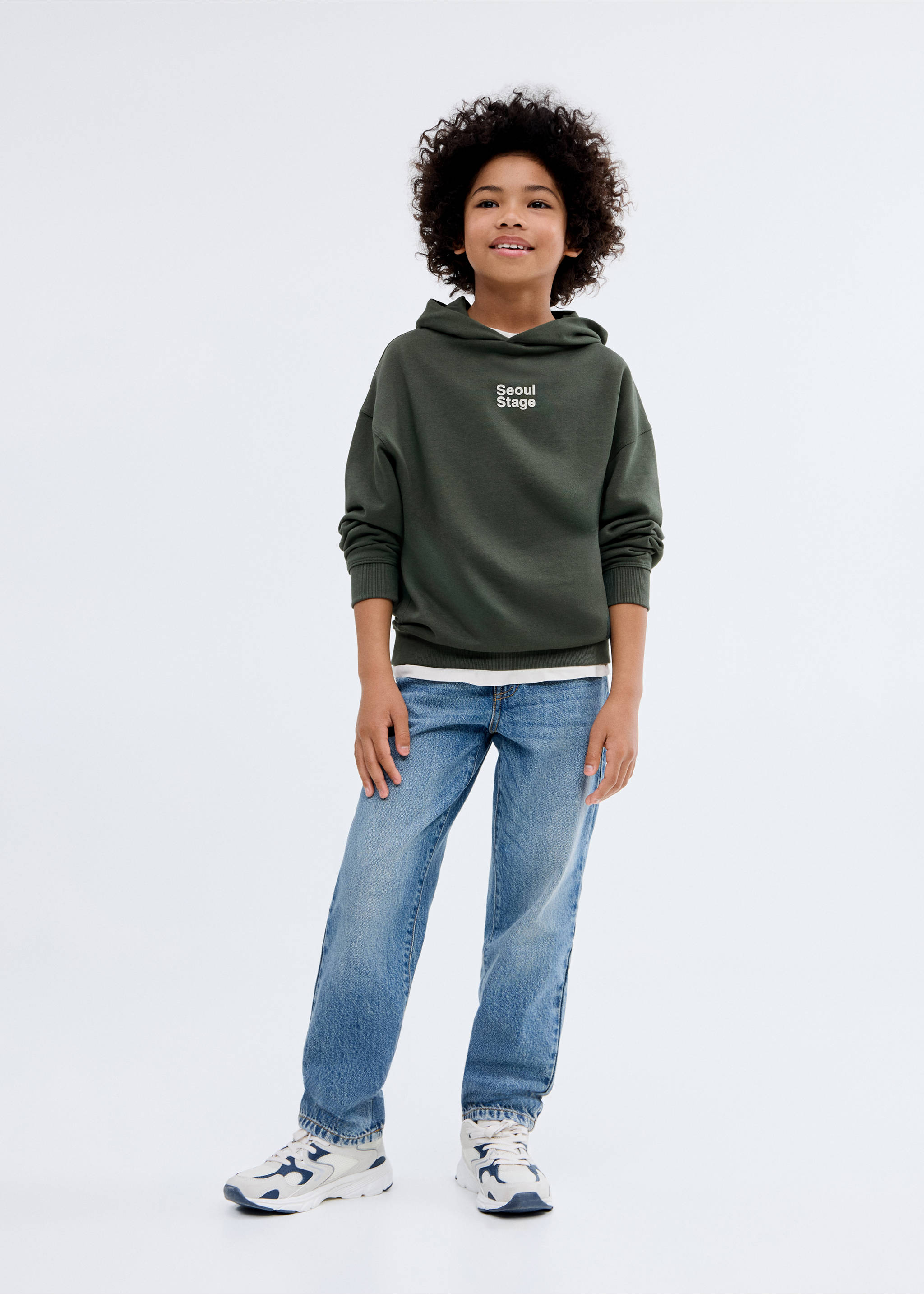Printed hoodie - General plane, Forest Green. Ref: 17003298-00.
