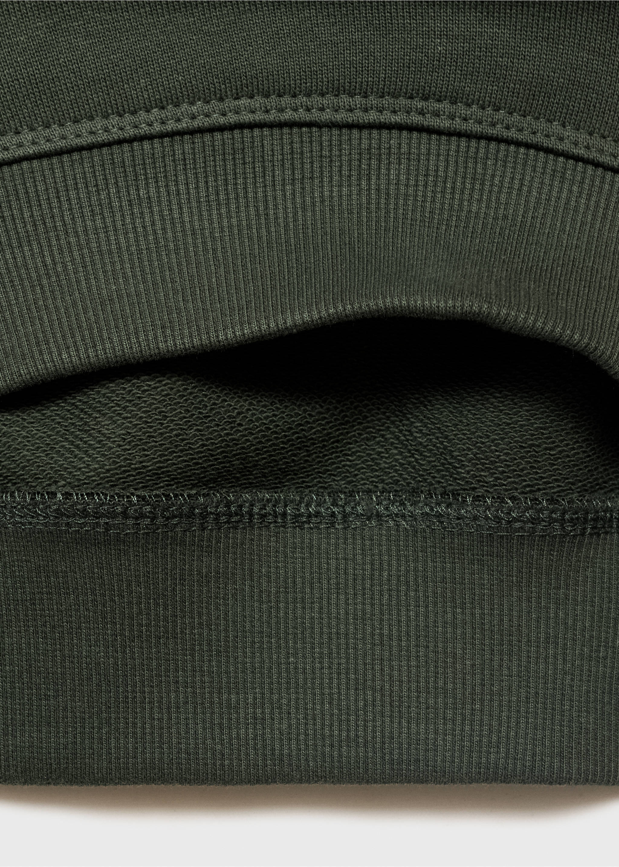 Printed hoodie - Details of the article 0, Forest Green. Ref: 17003298-00.