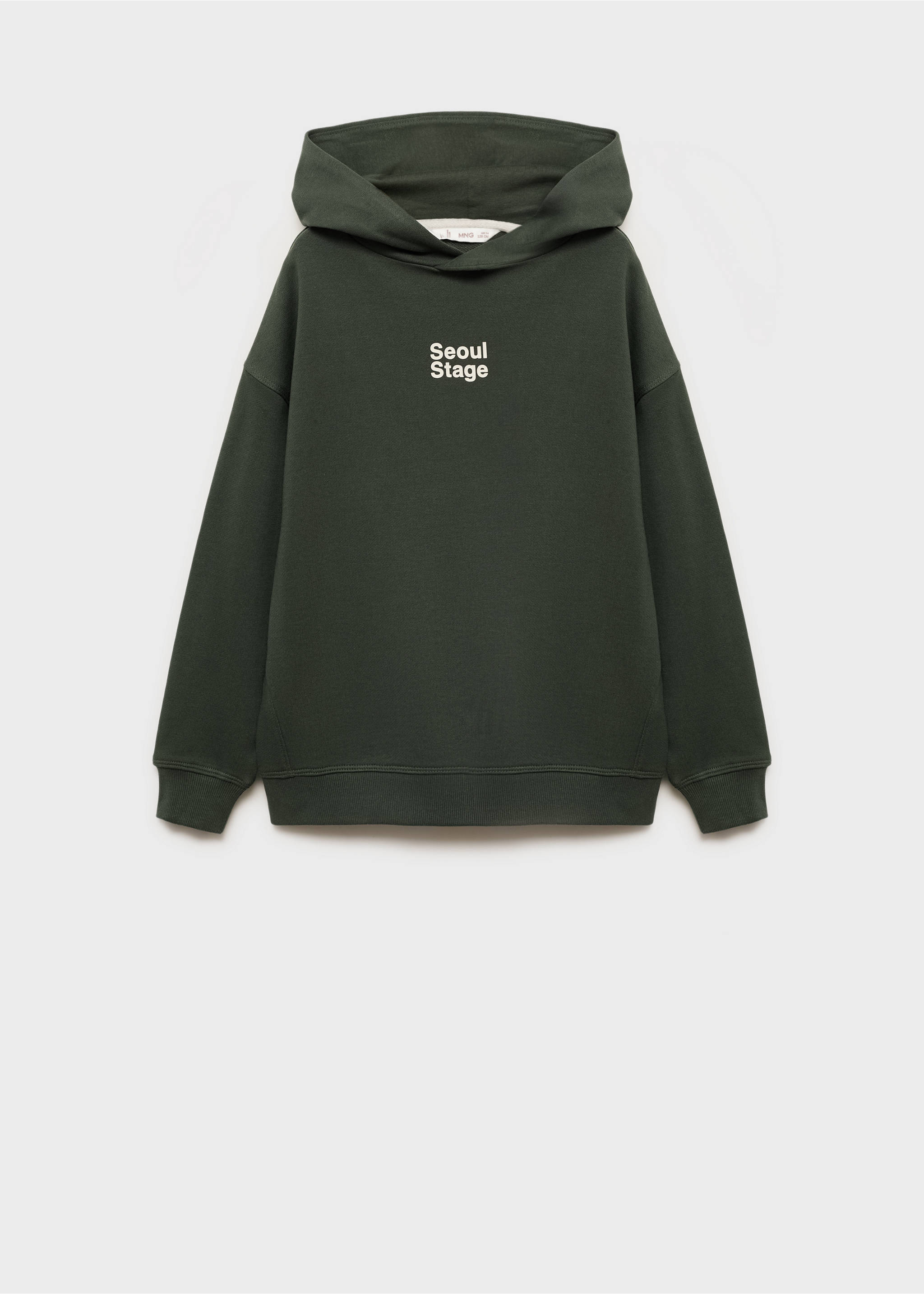 Printed hoodie - Article without model, Forest Green. Ref: 17003298-00.