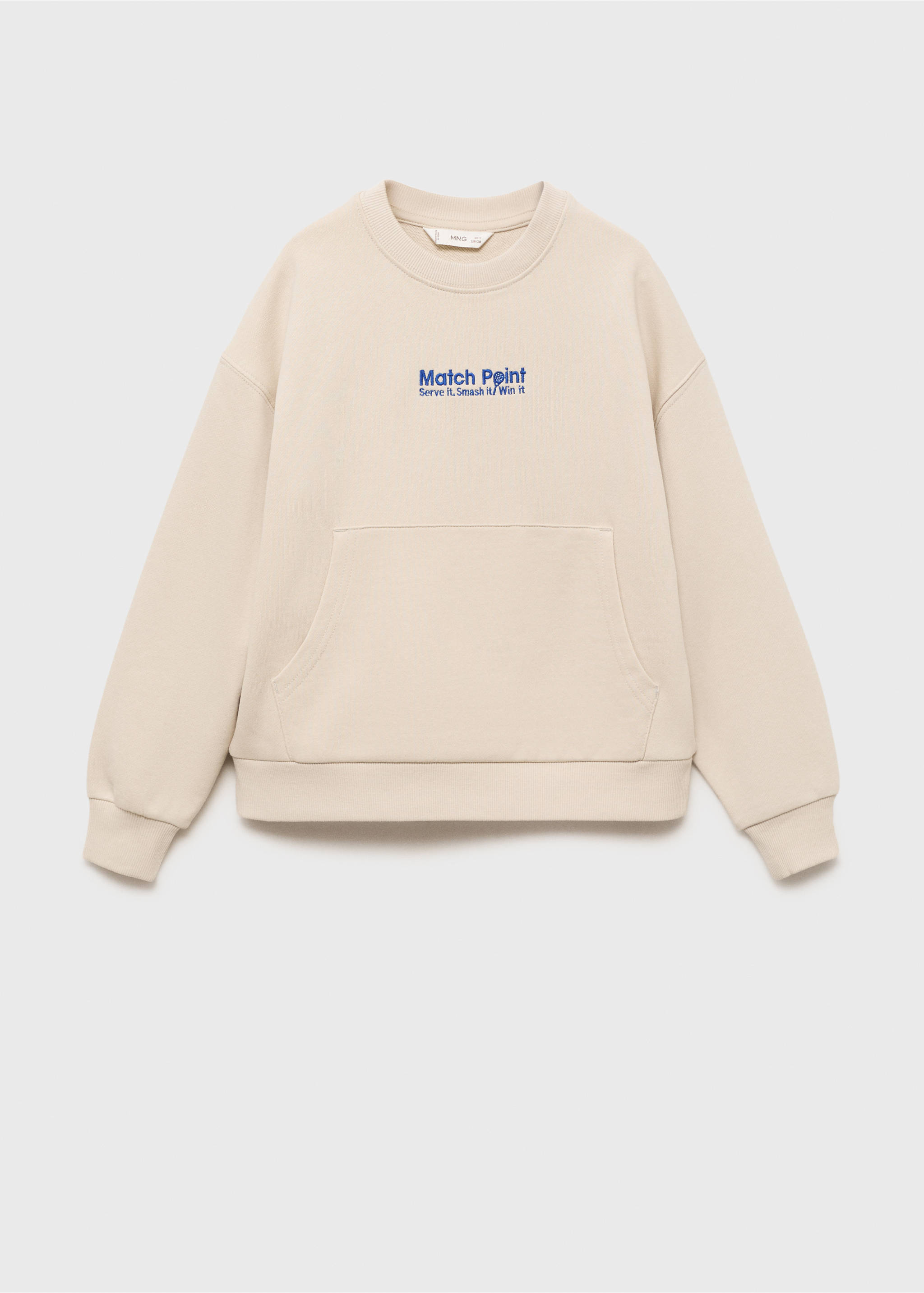 Printed embroidered sweatshirt - Article without model, Sand. Ref: 17003299-00.