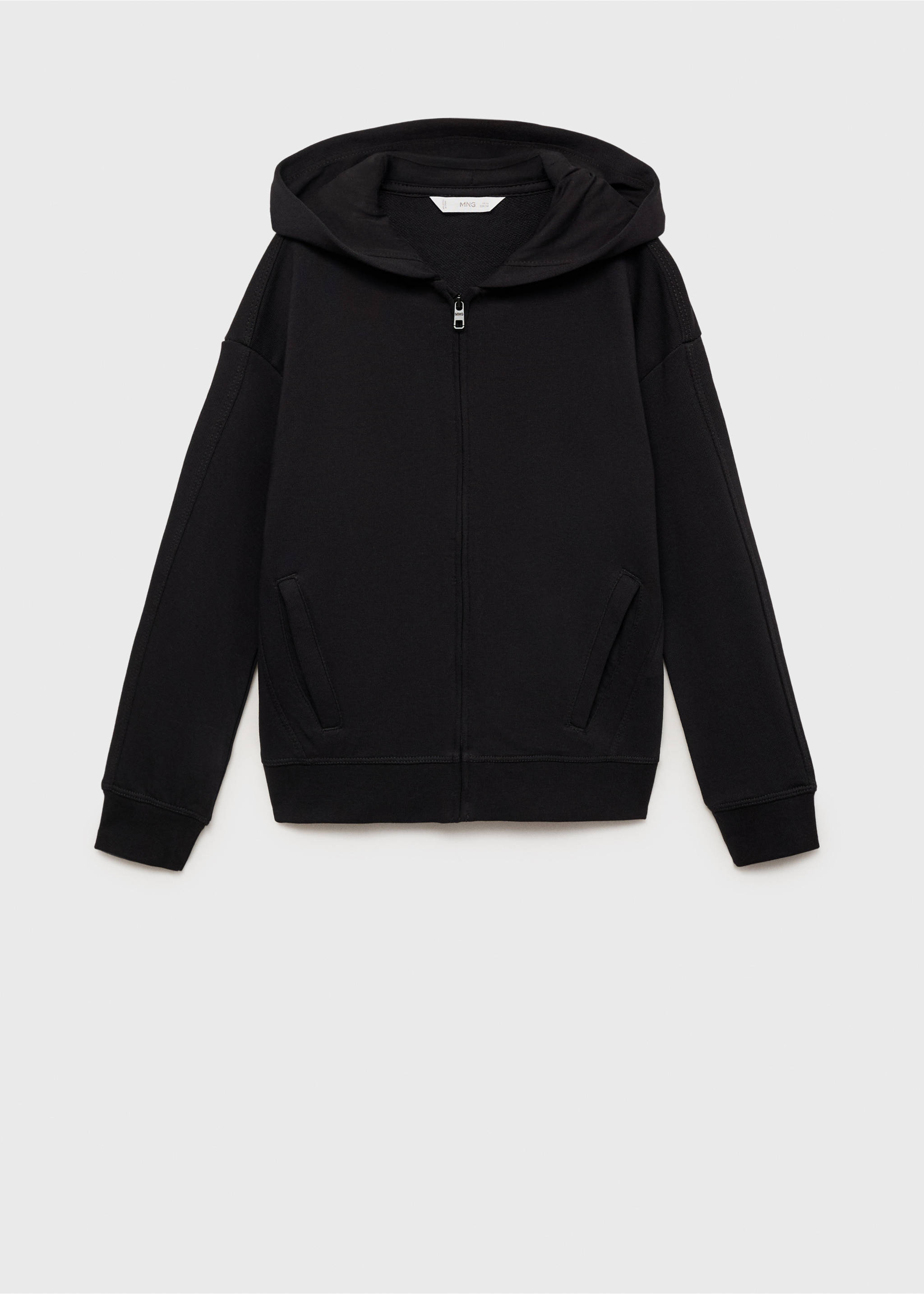 Zipped hoodie - Article without model, Black. Ref: 17003300-00.