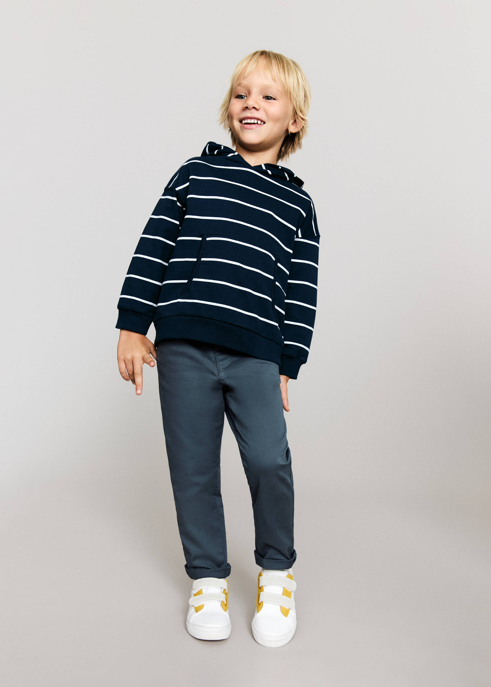 Striped hooded sweatshirt - General plane