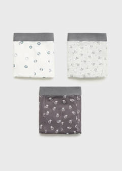 3-pack combined briefs — Medium Heather Grey 1