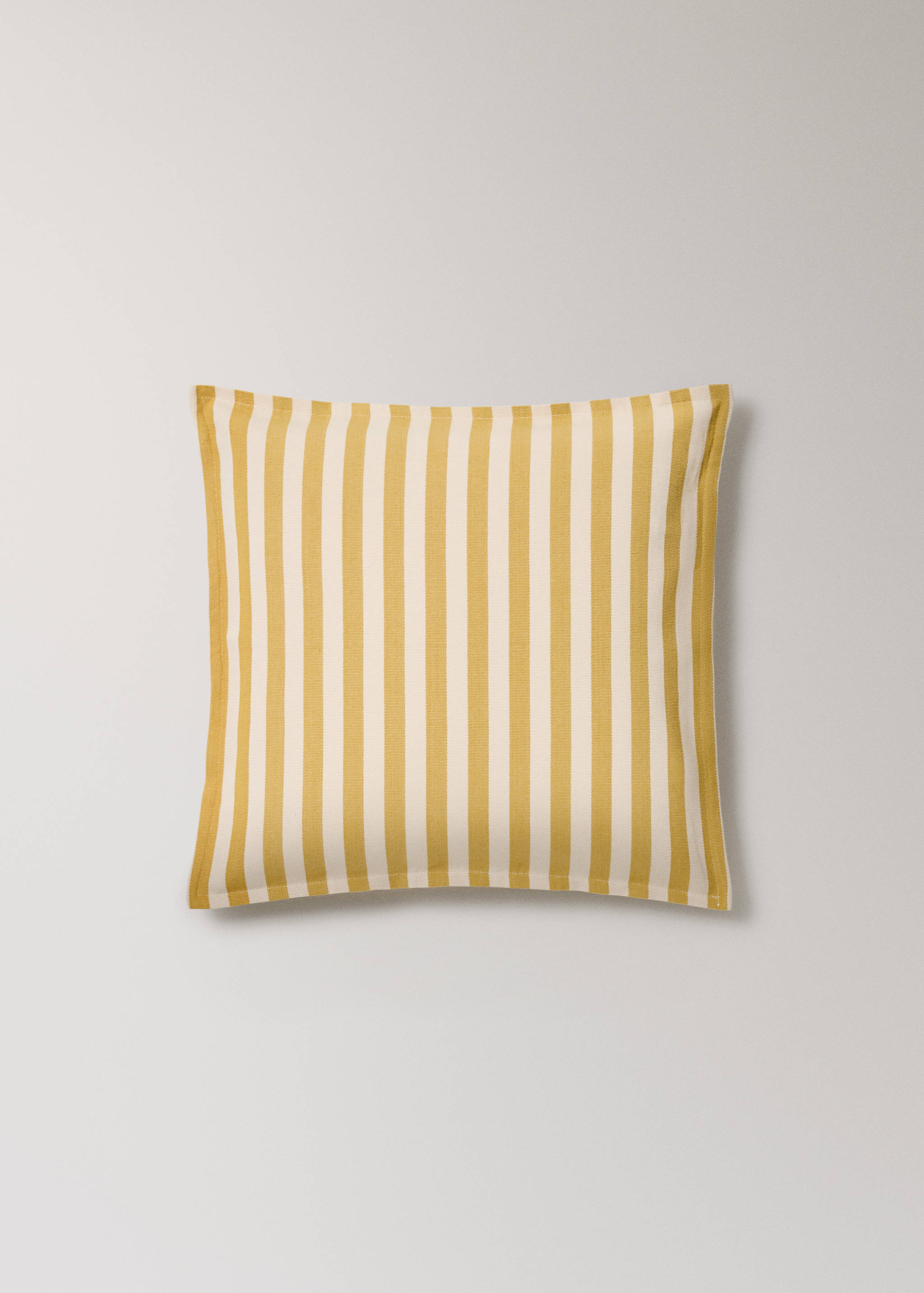 Cotton two-tone cushion cover with woven stripes 50x50 cm - Article without model