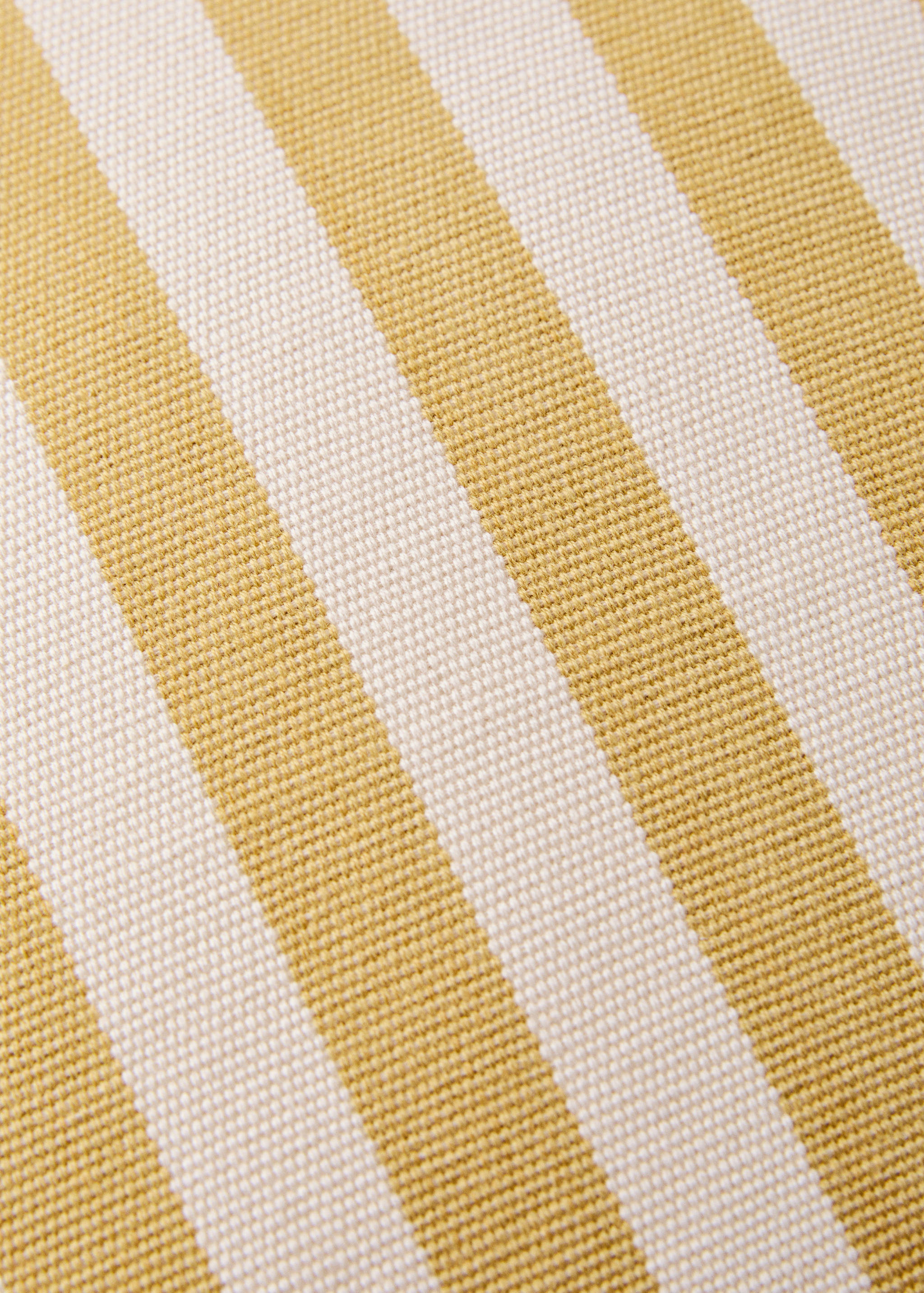 Cotton two-tone cushion cover with woven stripes 50x50 cm - Details of the article 3
