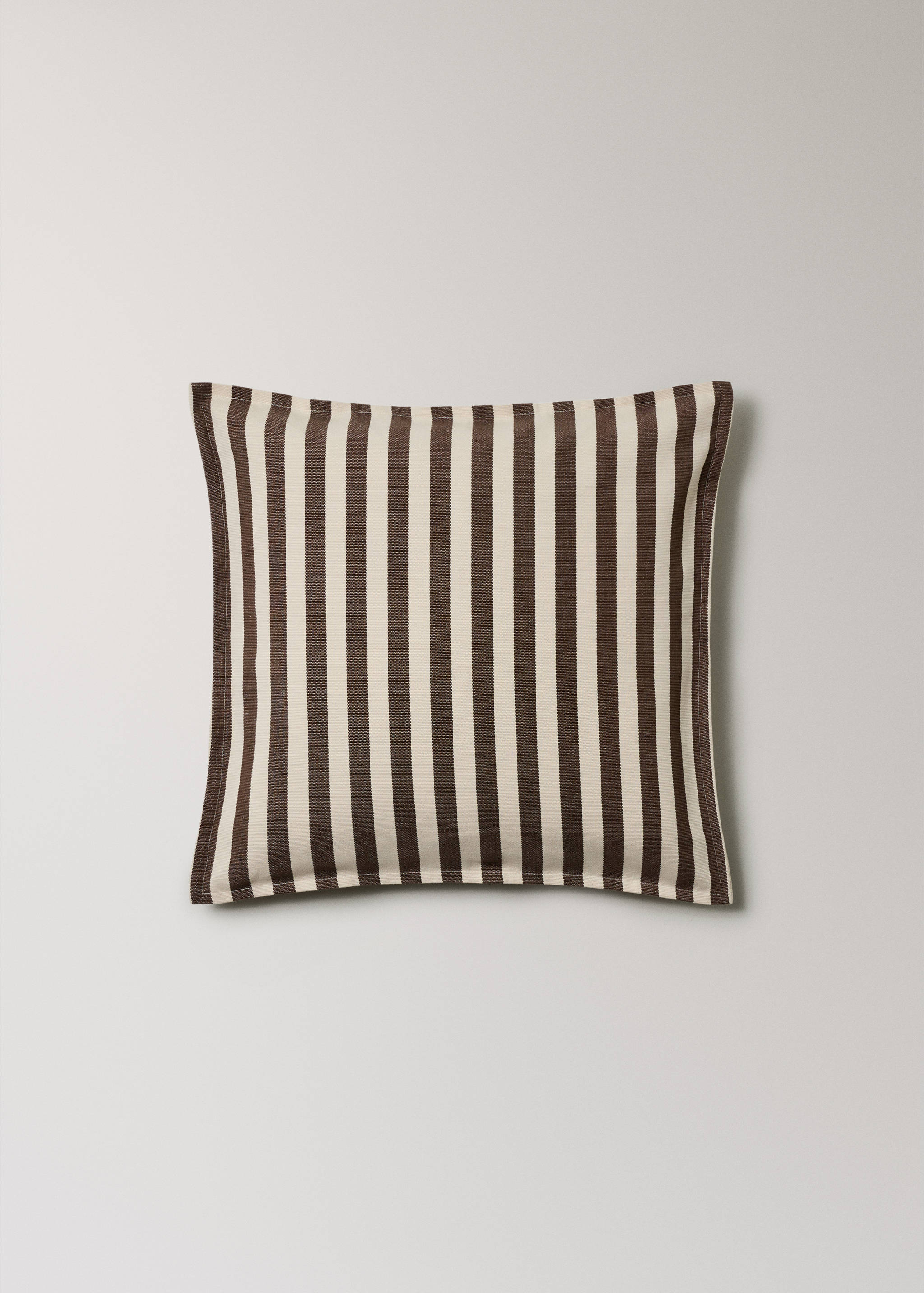 Cotton two-tone cushion cover with woven stripes 50x50 cm - Article without model
