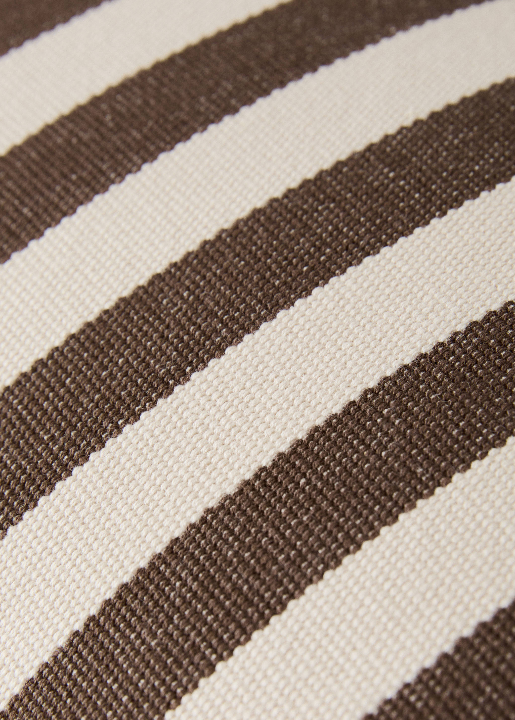Cotton two-tone cushion cover with woven stripes 30x50 cm - Details of the article 4