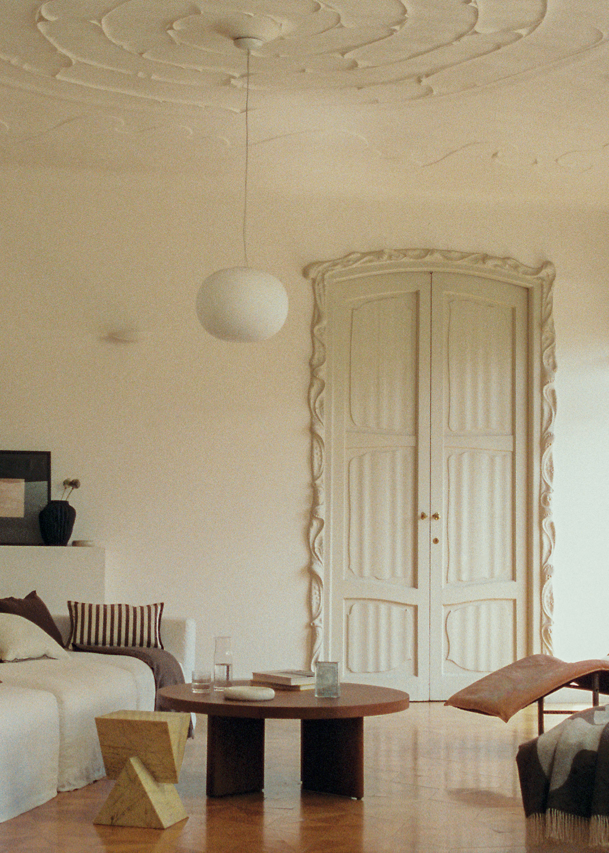 Cotton two-tone cushion cover with woven stripes 30x50 cm - Details of the article 6