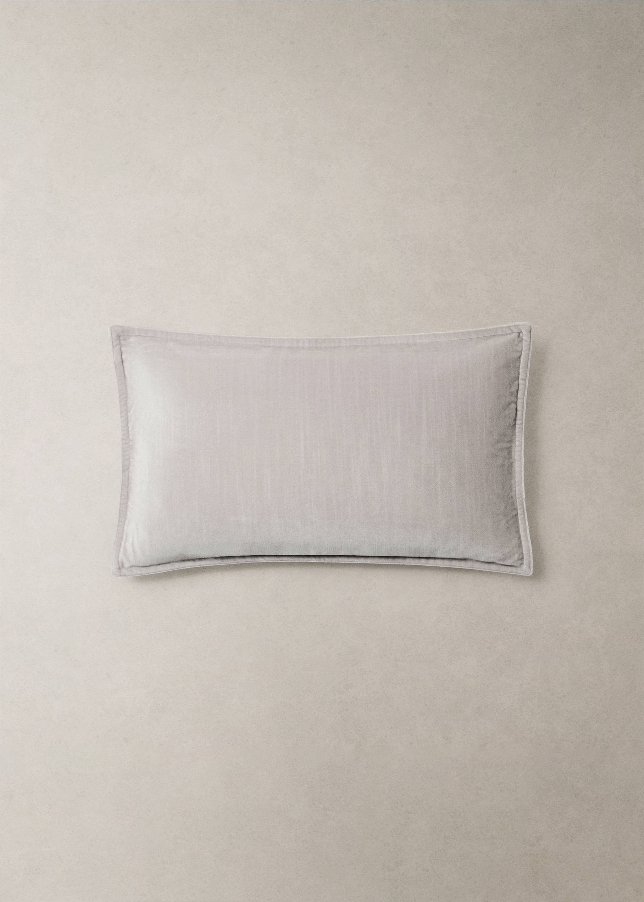 Velvet cushion cover 30x50 cm - Details of the article 7, Grey. Ref: 17003321-00.