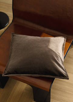 Velvet cushion cover 45x45 cm — Coffee 1