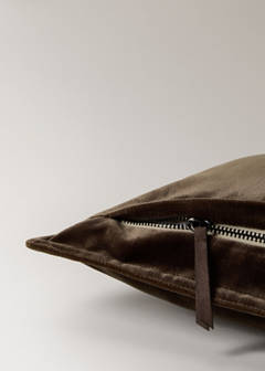 Velvet cushion cover 45x45 cm — Coffee 3