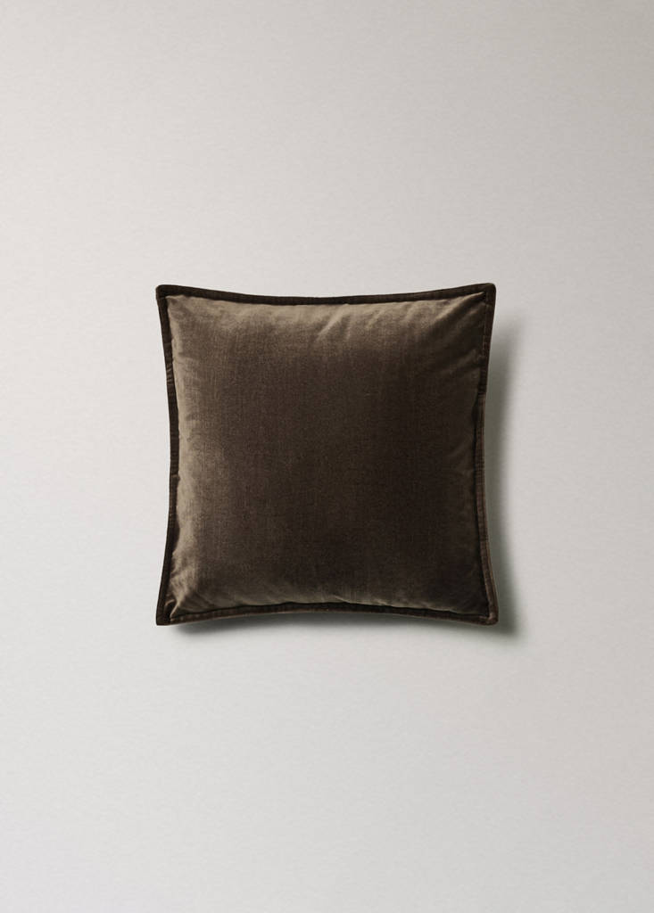 Velvet cushion cover 45x45 cm — Coffee