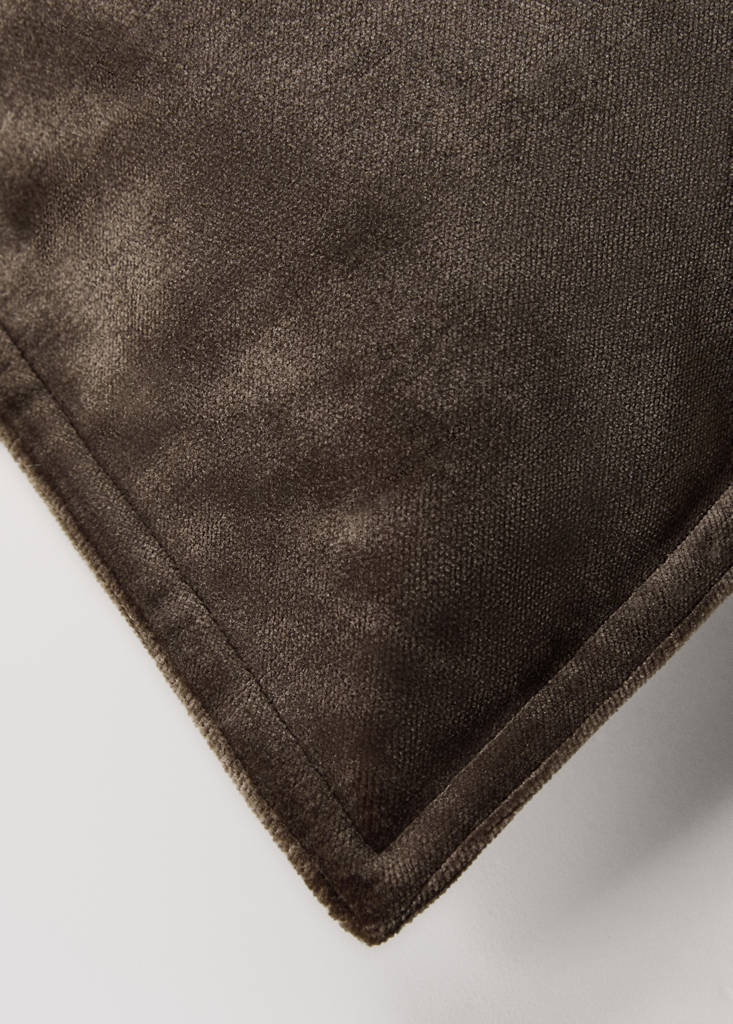 Velvet cushion cover 45x45 cm — Coffee