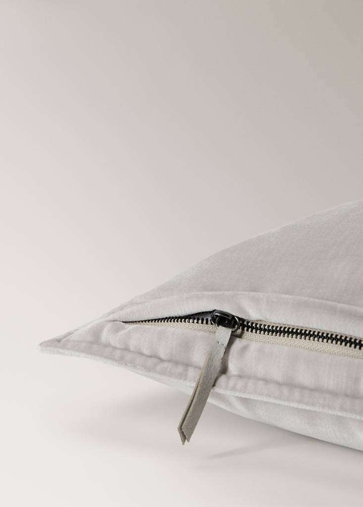 Velvet cushion cover 45x45 cm — Grey