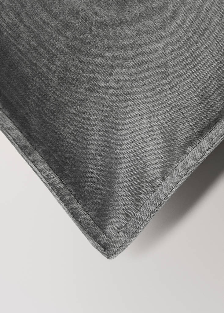Velvet cushion cover 45x45 cm — Dark Grey