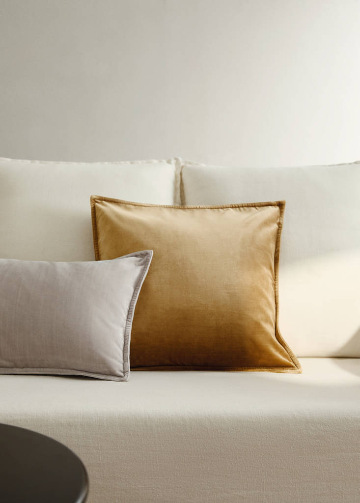 Velvet cushion cover 45x45 cm — Light/Pastel Brown