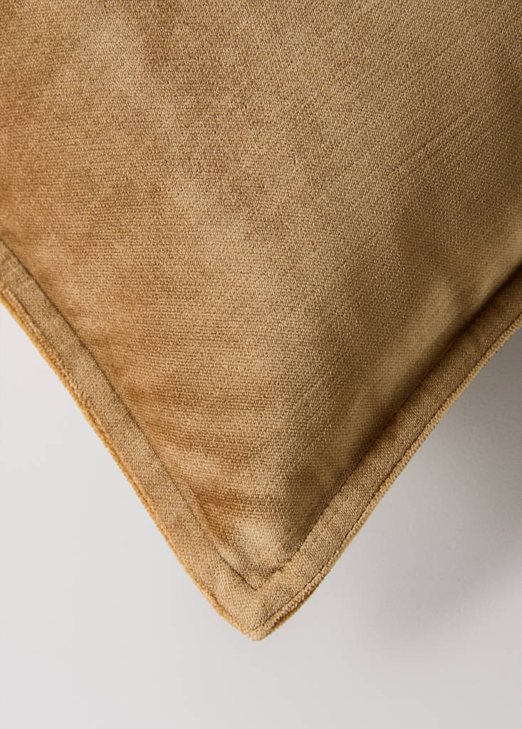 Velvet cushion cover 45x45 cm — Light/Pastel Brown