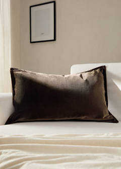 Velvet cushion cover 40x60 cm — Coffee 1