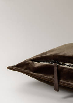 Velvet cushion cover 40x60 cm — Coffee 3