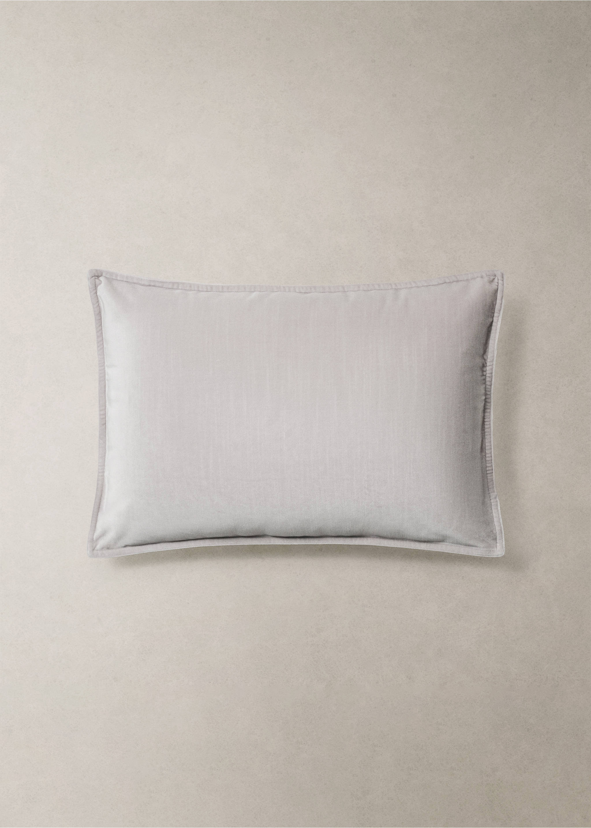 Velvet cushion cover 40x60 cm - Details of the article 7, Grey. Ref: 17003323-00.