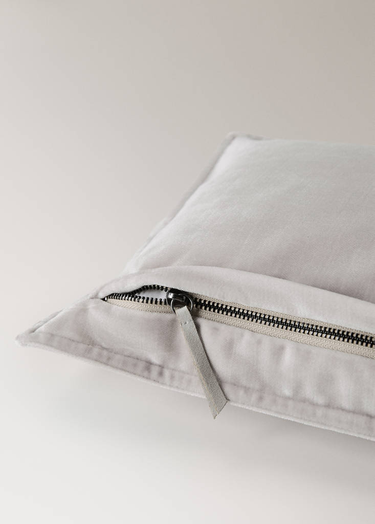 Velvet cushion cover 40x60 cm — Grey