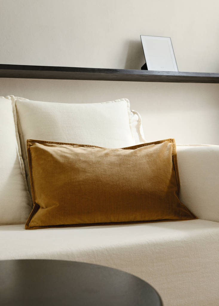 Velvet cushion cover 40x60 cm — Light/Pastel Brown