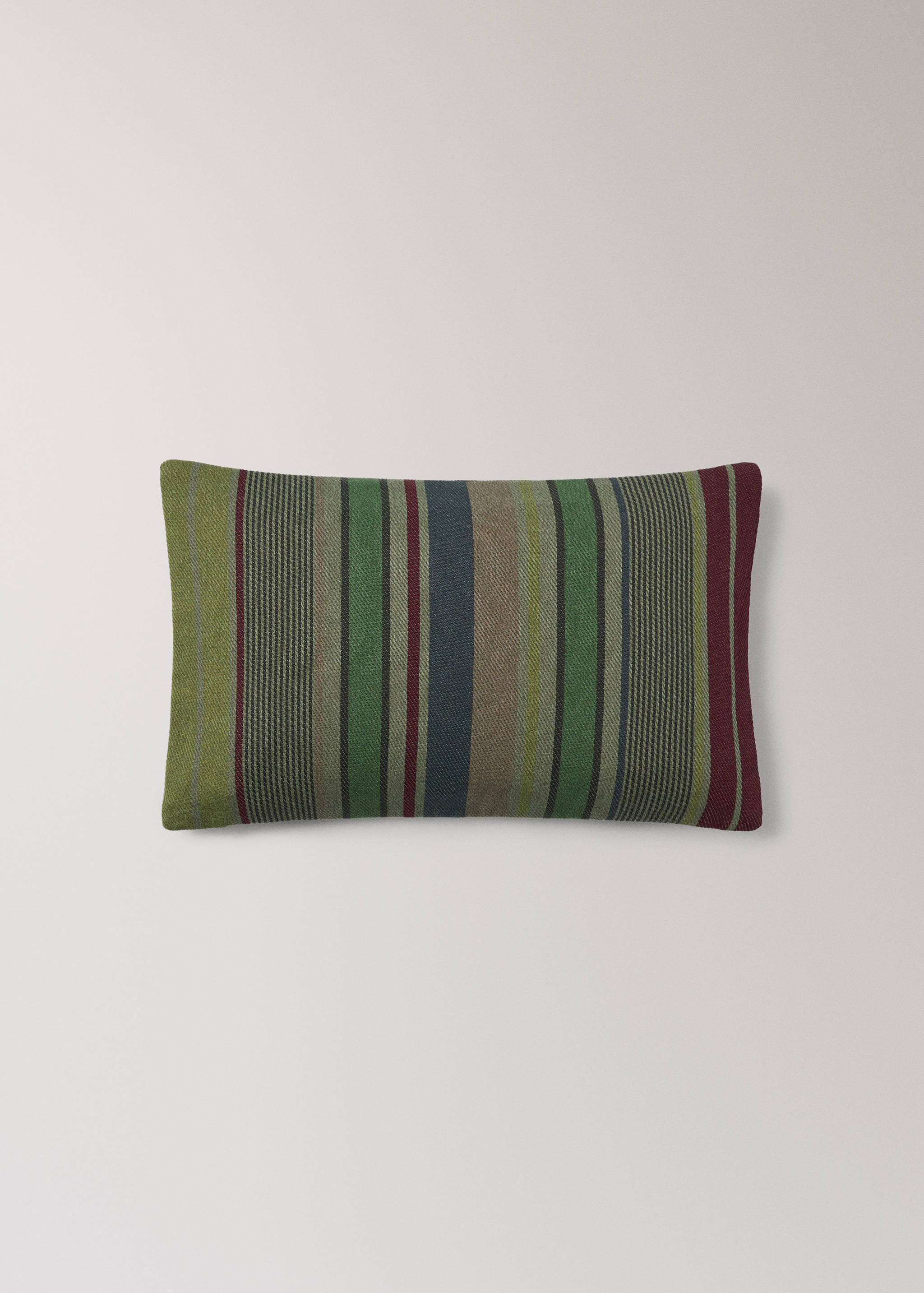 Cotton overdyed striped cushion cover 30x50 cm - Details of the article 1