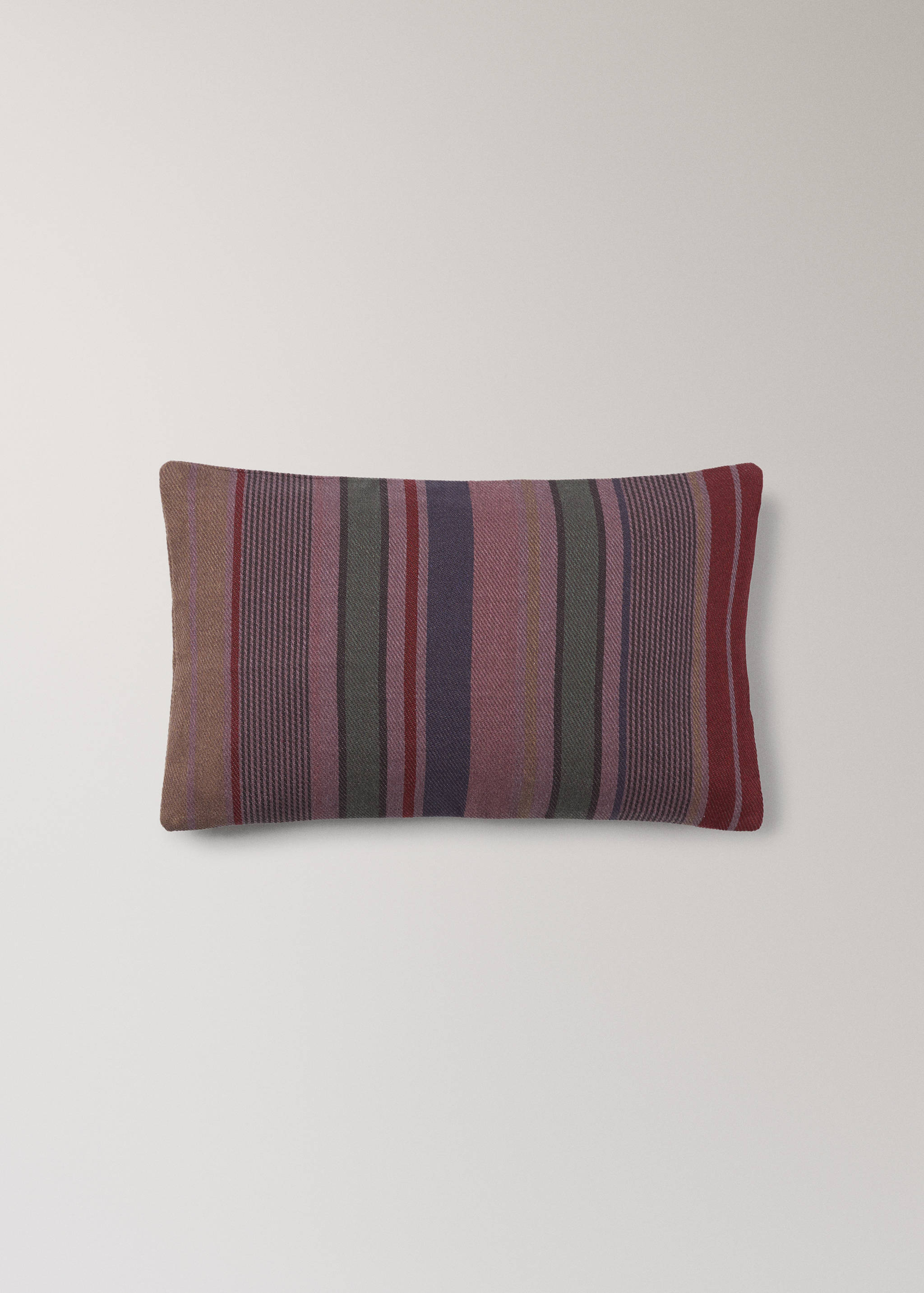 Cotton overdyed striped cushion cover 30x50 cm - Details of the article 1