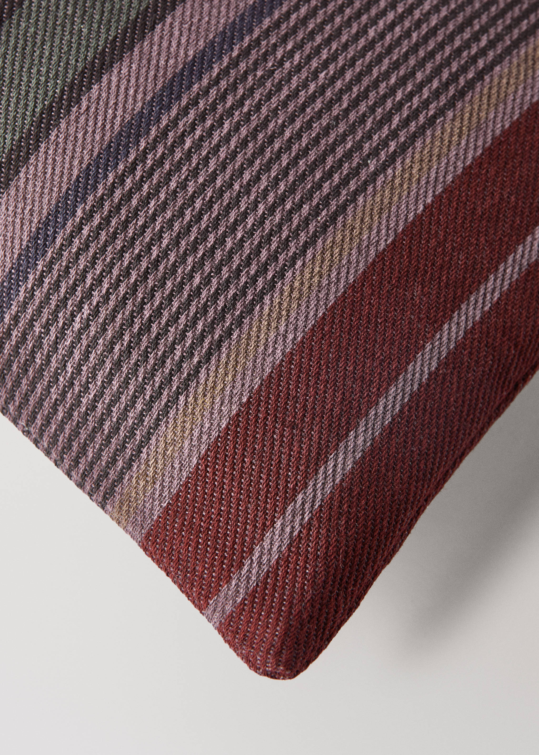 Cotton overdyed striped cushion cover 30x50 cm - Details of the article 3