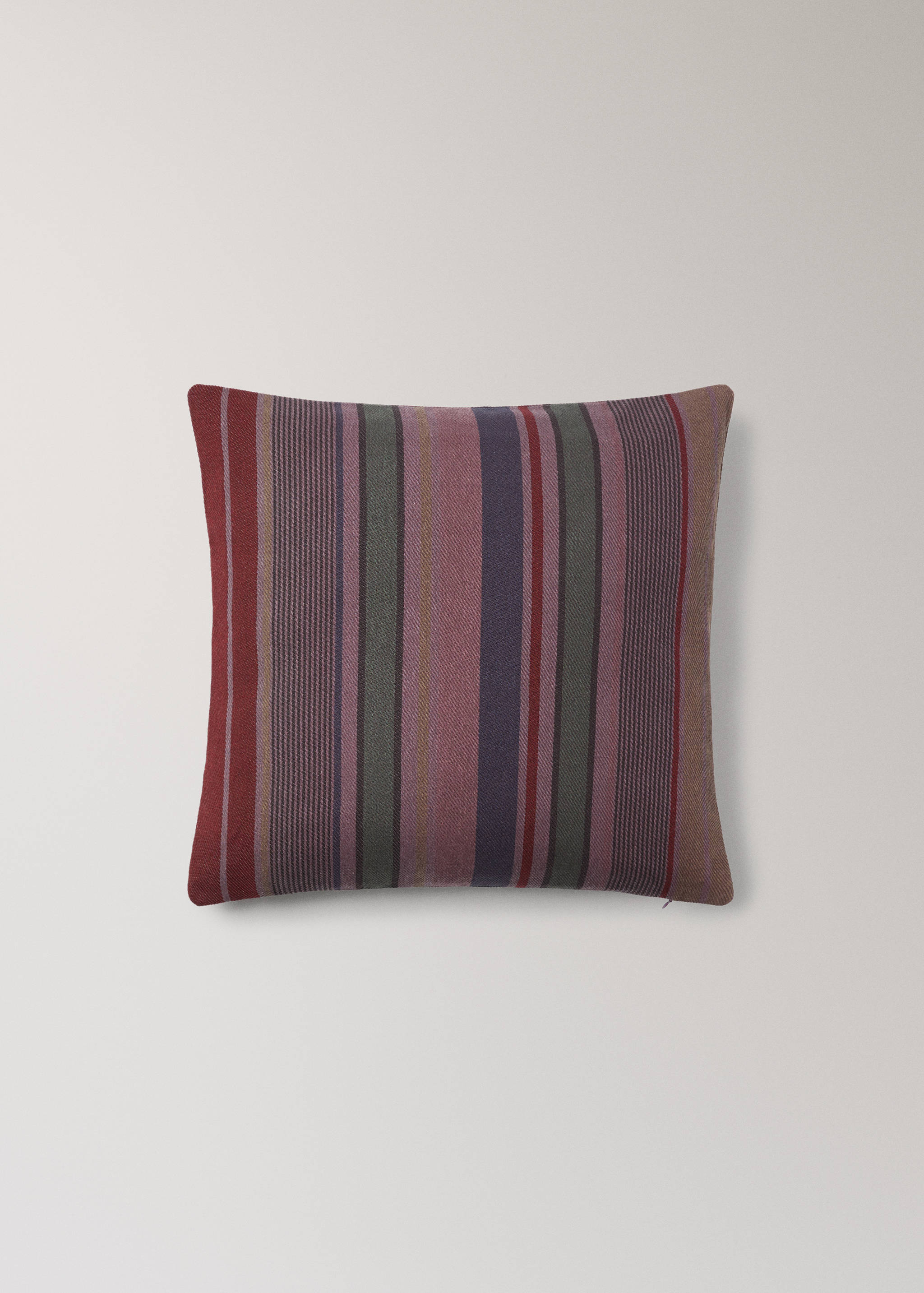 Cotton overdyed striped cushion cover 45x45 cm - Article without model