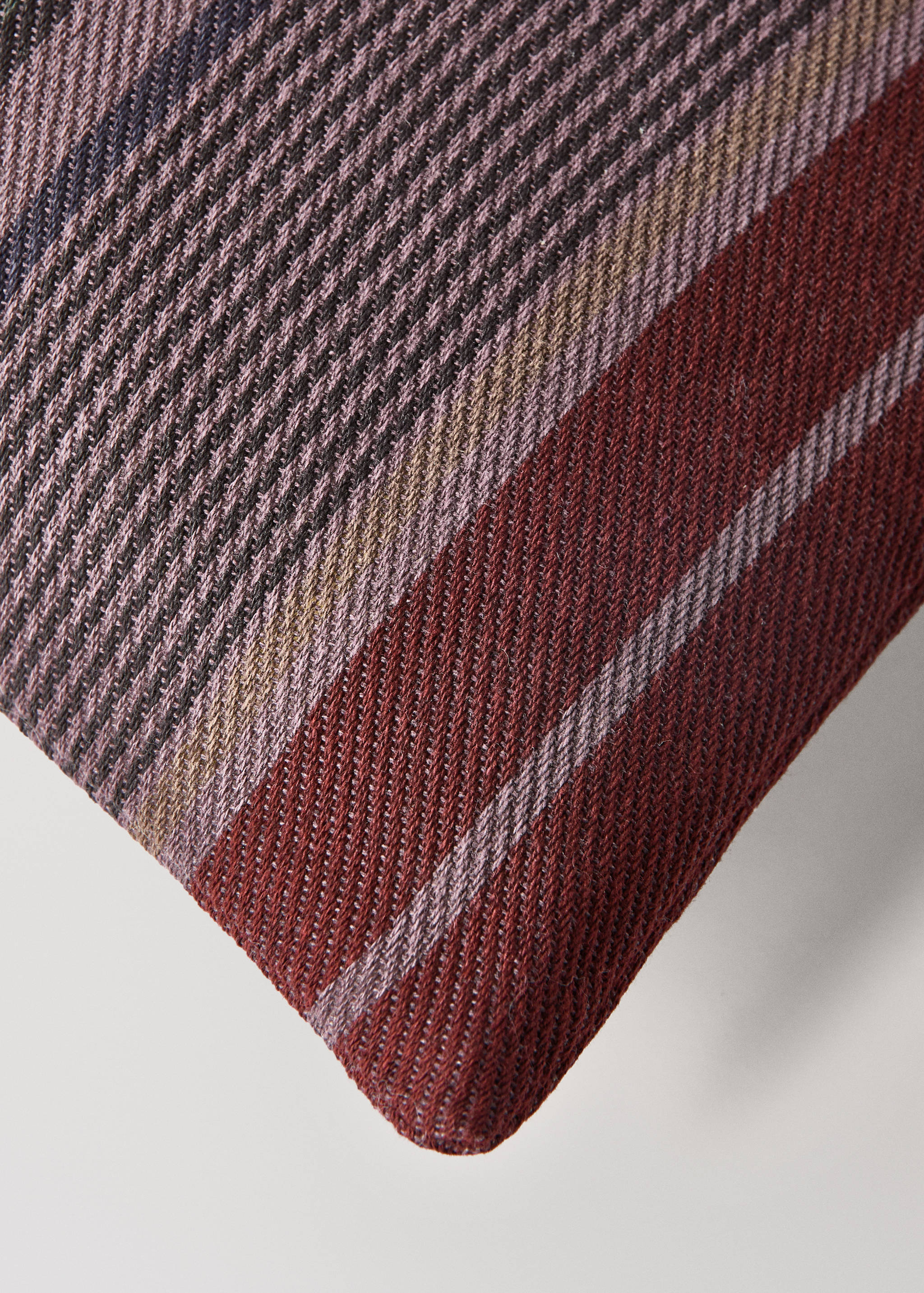 Cotton overdyed striped cushion cover 45x45 cm - Details of the article 3