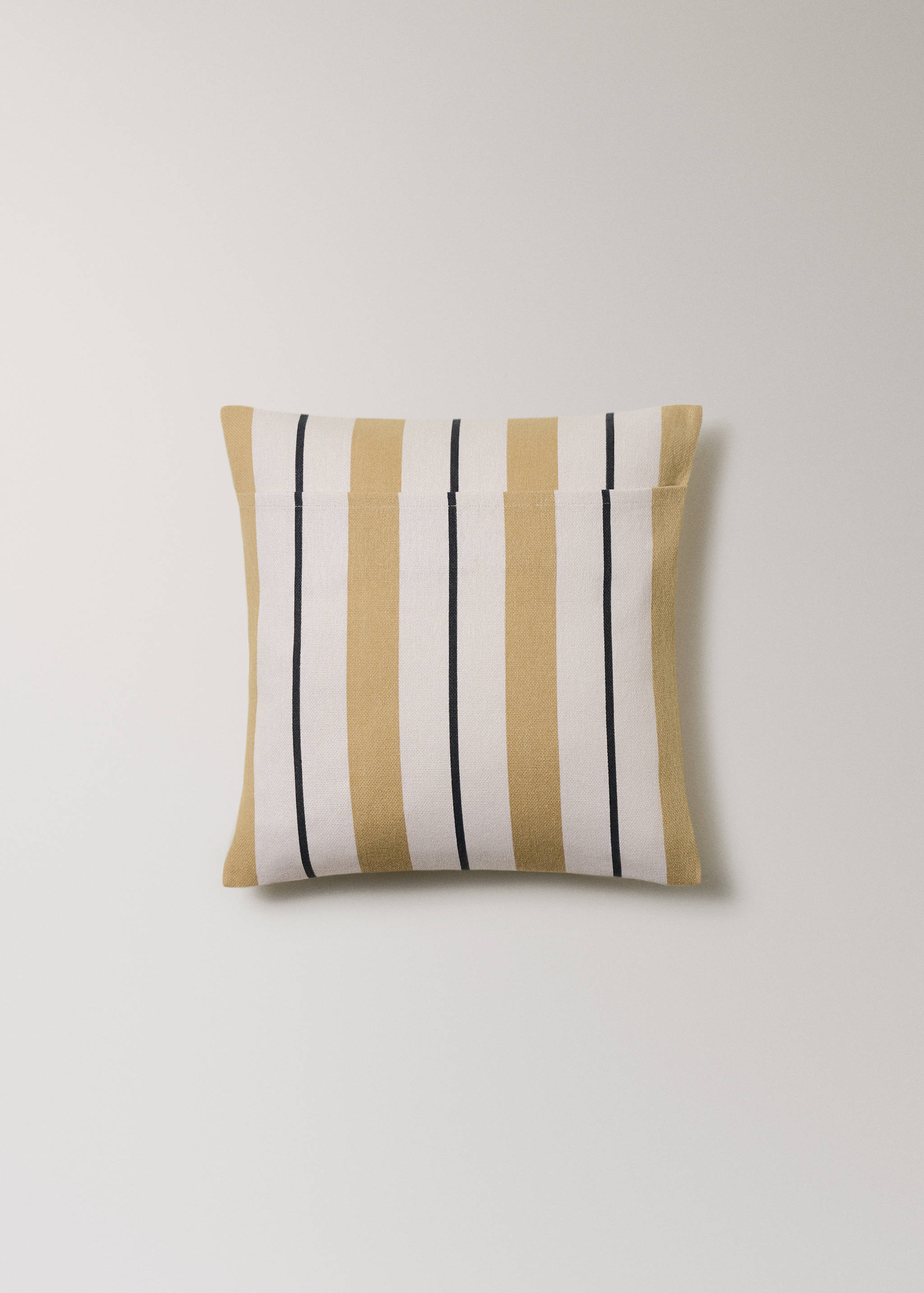 Housse de coussin en coton imprimé à rayures 45x45 cm - Détail de l'article 1