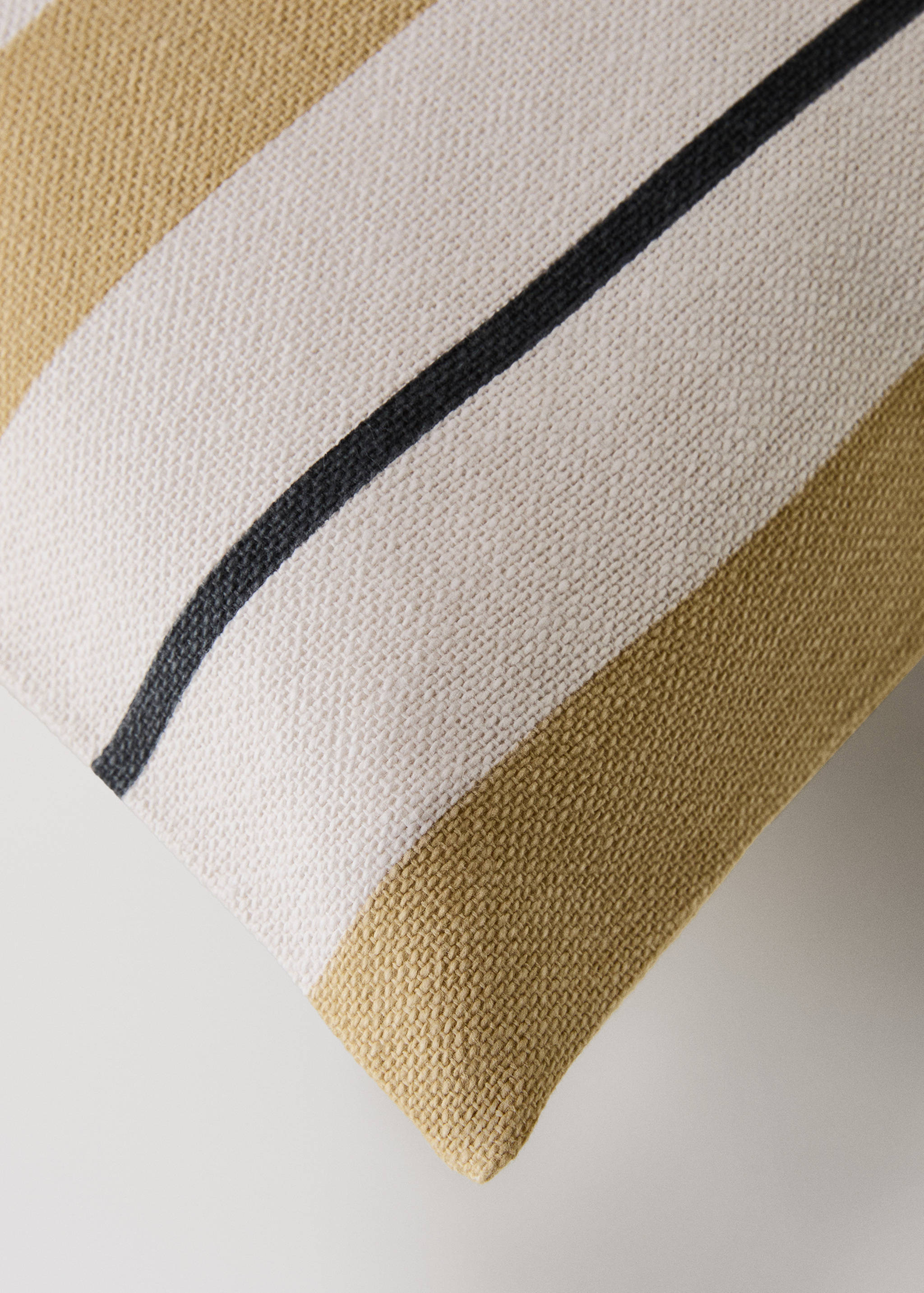 Housse de coussin en coton imprimé à rayures 45x45 cm - Détail de l'article 2