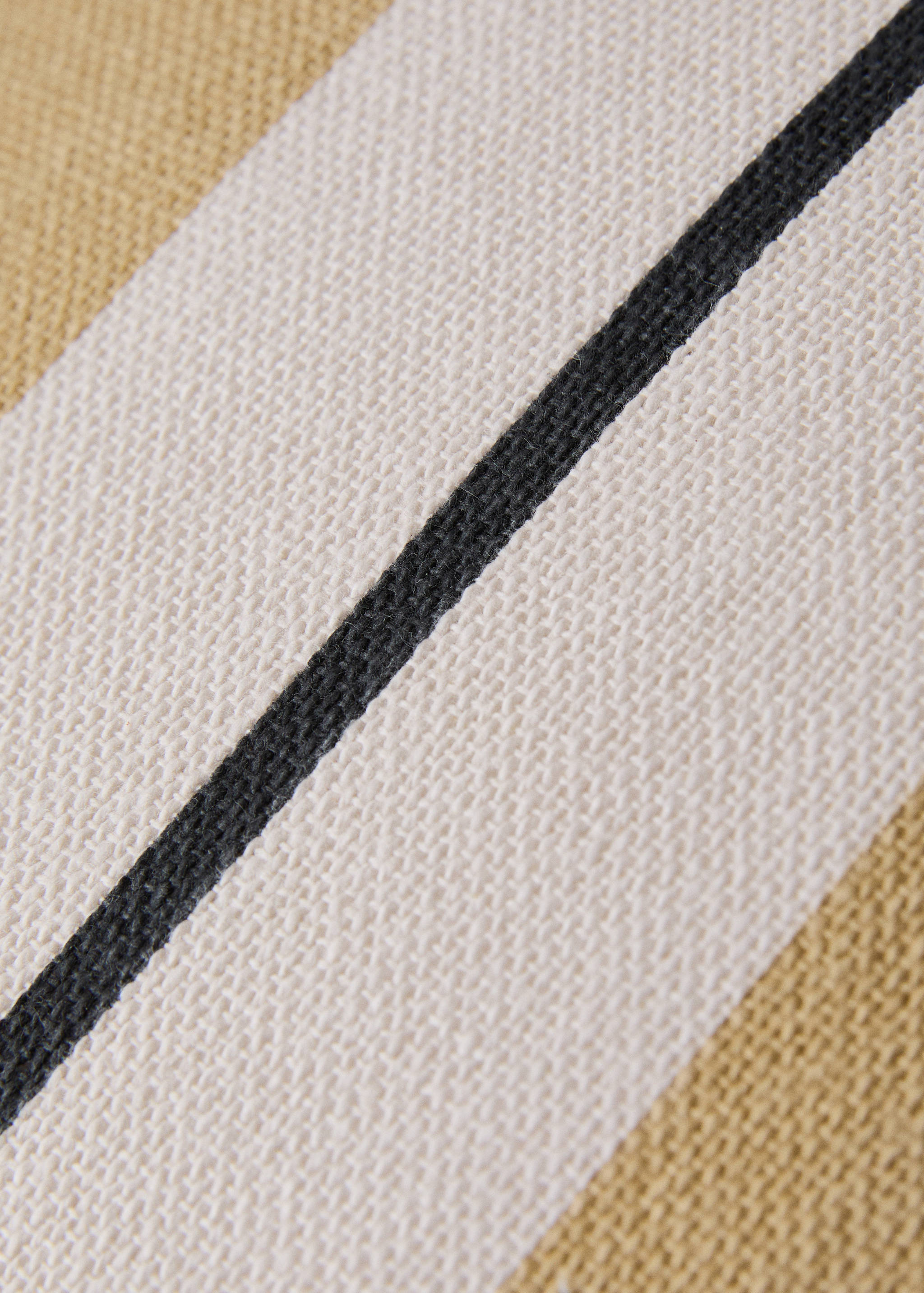 Housse de coussin en coton imprimé à rayures 45x45 cm - Détail de l'article 3