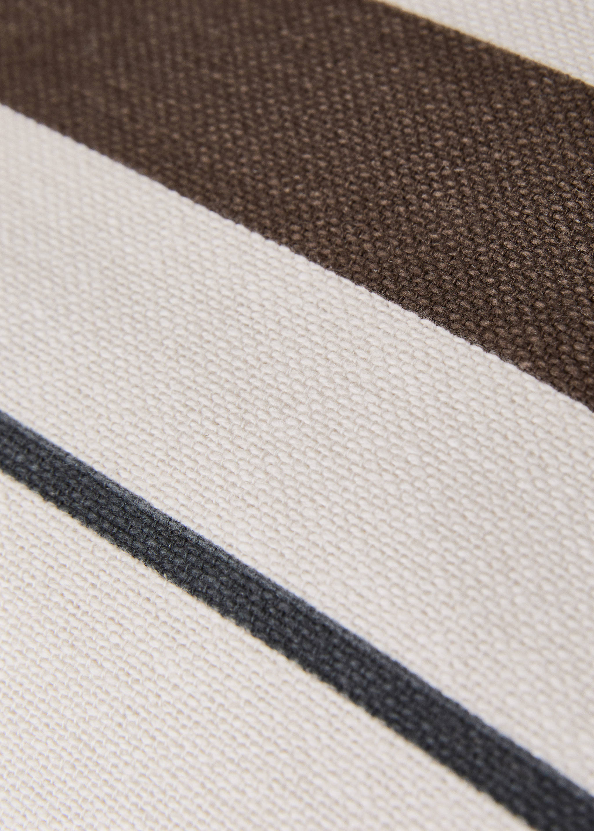 Housse de coussin en coton imprimé à rayures 45x45 cm - Détail de l'article 4