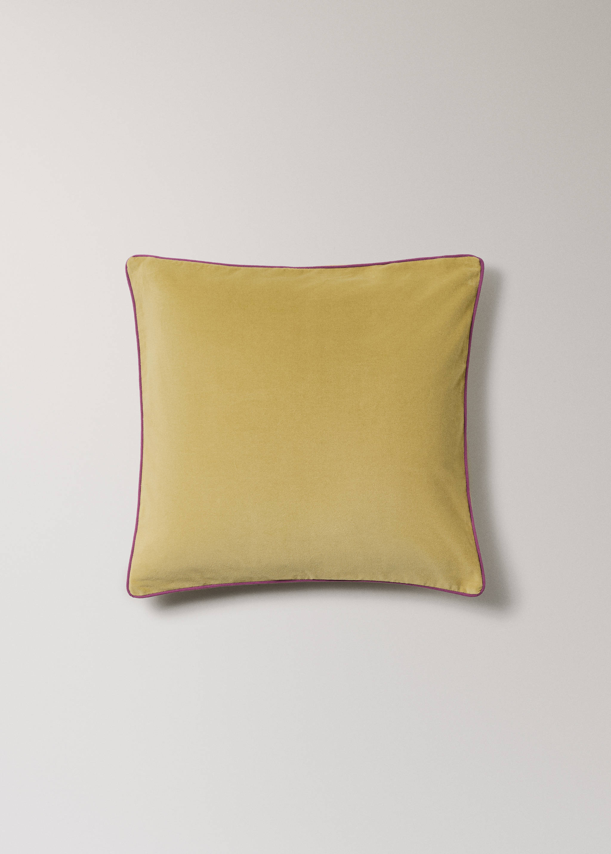 Capa de almofada decorativa de veludo com debrum em contraste 50x50 cm - Artigo sem modelo