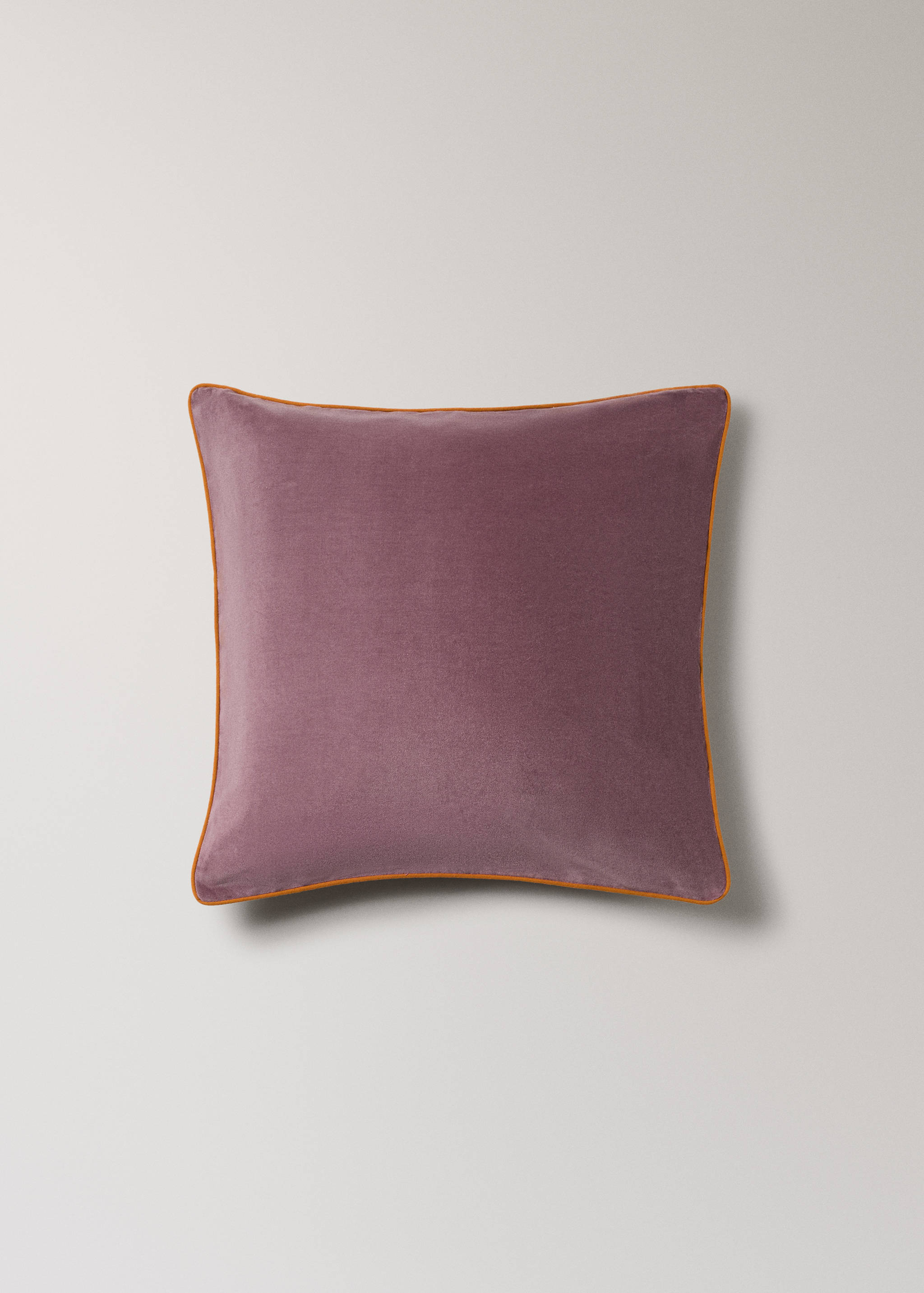 Capa de almofada decorativa de veludo com debrum em contraste 50x50 cm - Artigo sem modelo