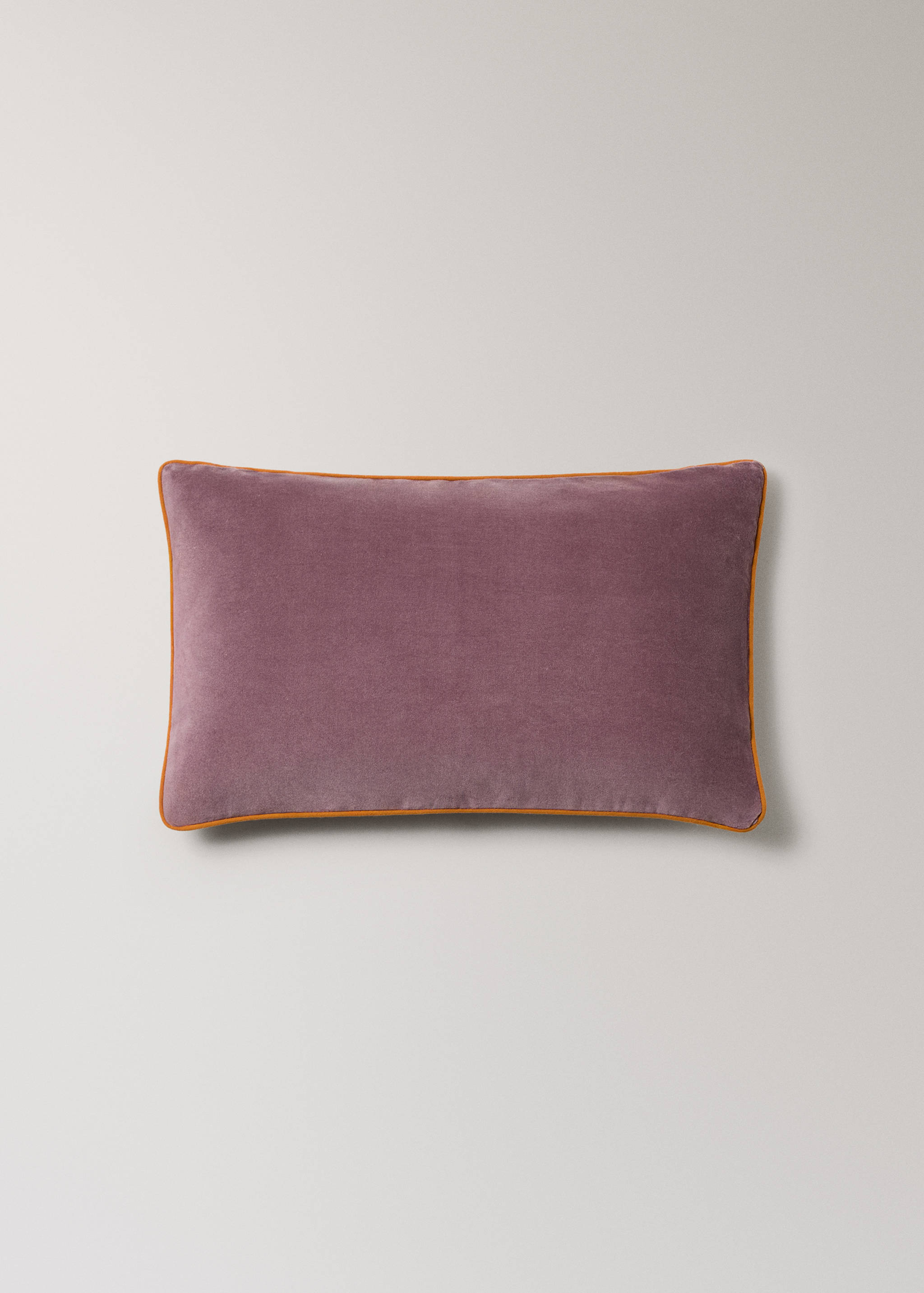 Capa de almofada decorativa de veludo com debrum em contraste 30x50 cm - Artigo sem modelo