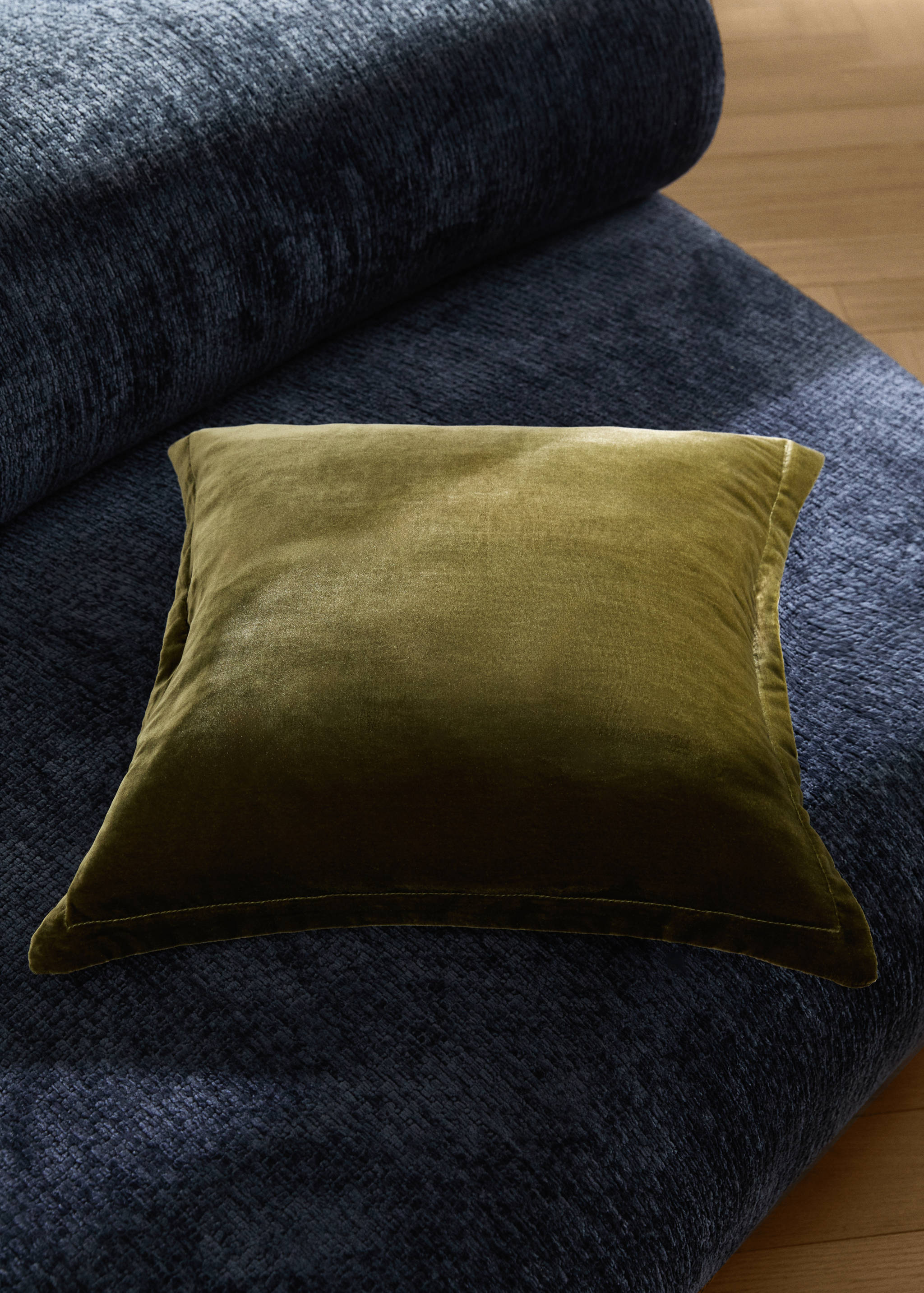 Housse de coussin en velours et soie 45x45 cm - Plan général