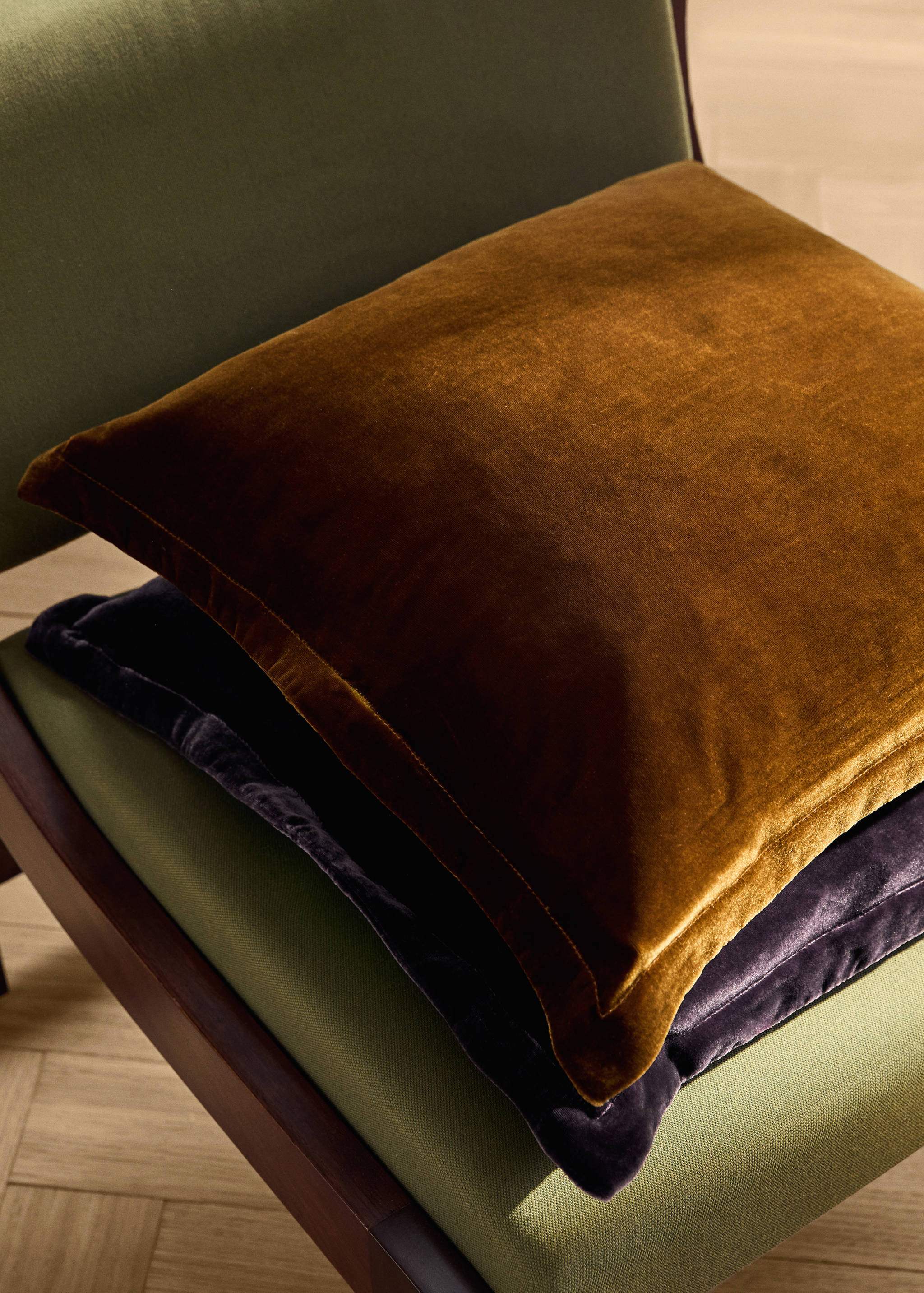 Housse de coussin en velours et soie 45x45 cm - Plan général