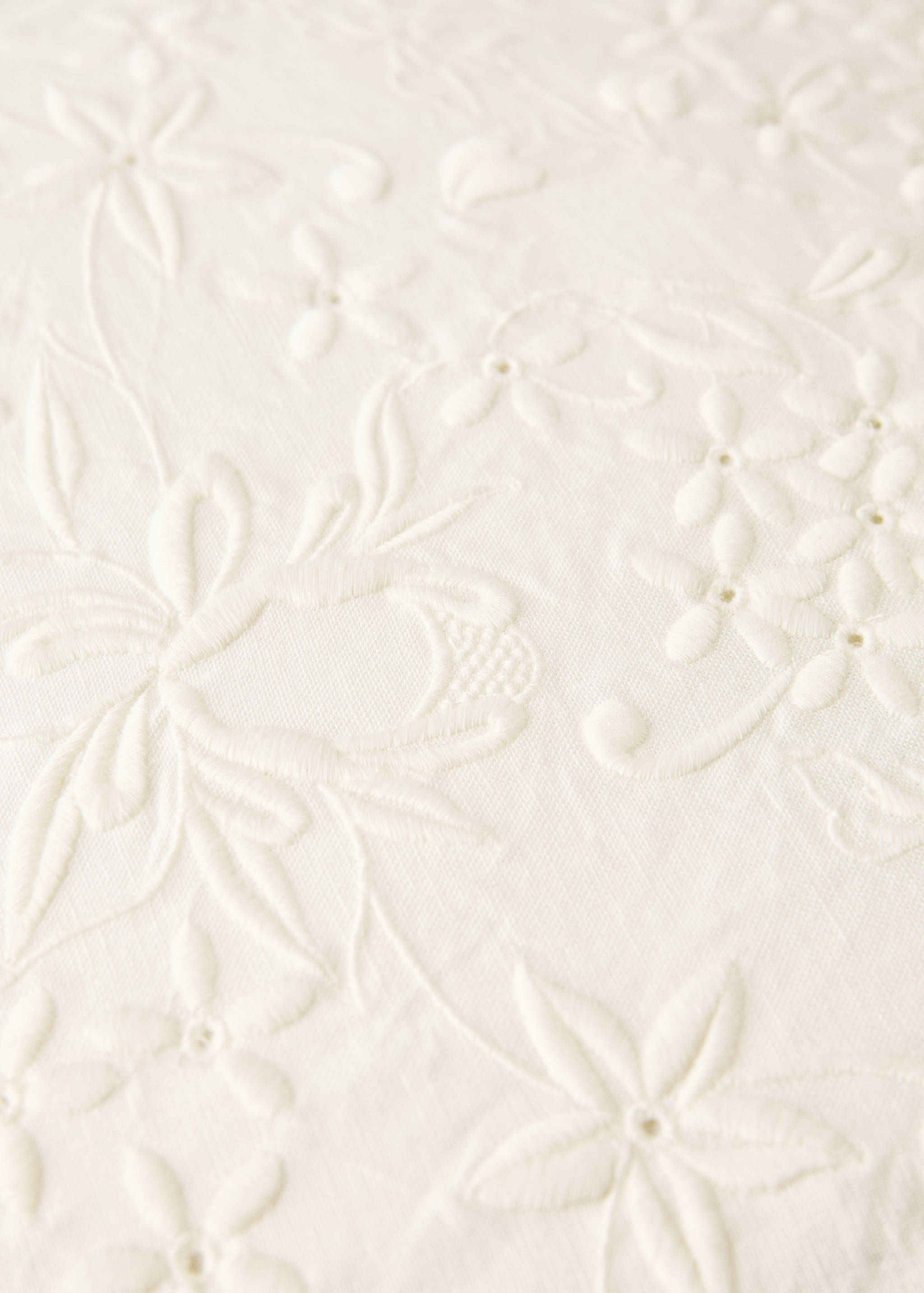 Copricuscino lino cotone ricami 50x50 cm - Dettaglio dell'articolo 4