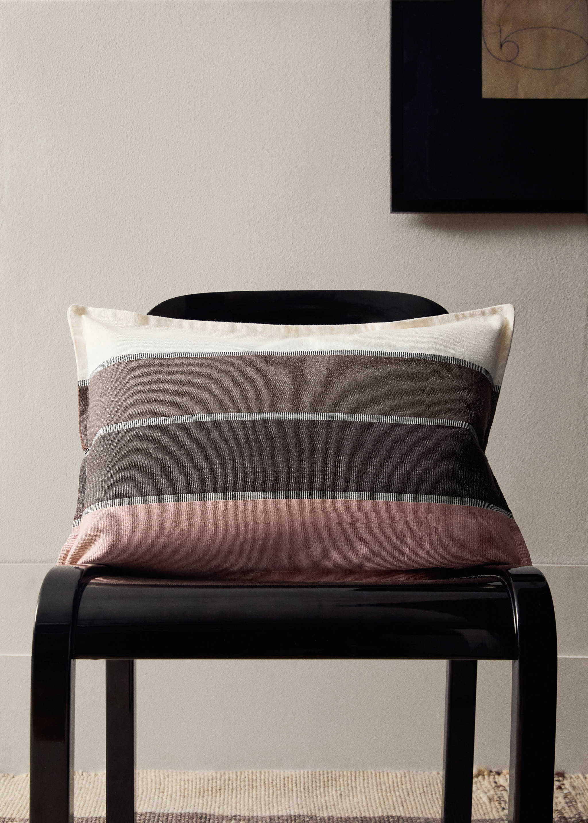 Kissenbezug aus Baumwolle mit Streifen, Größe 40x60 cm - Allgemeine Ansicht