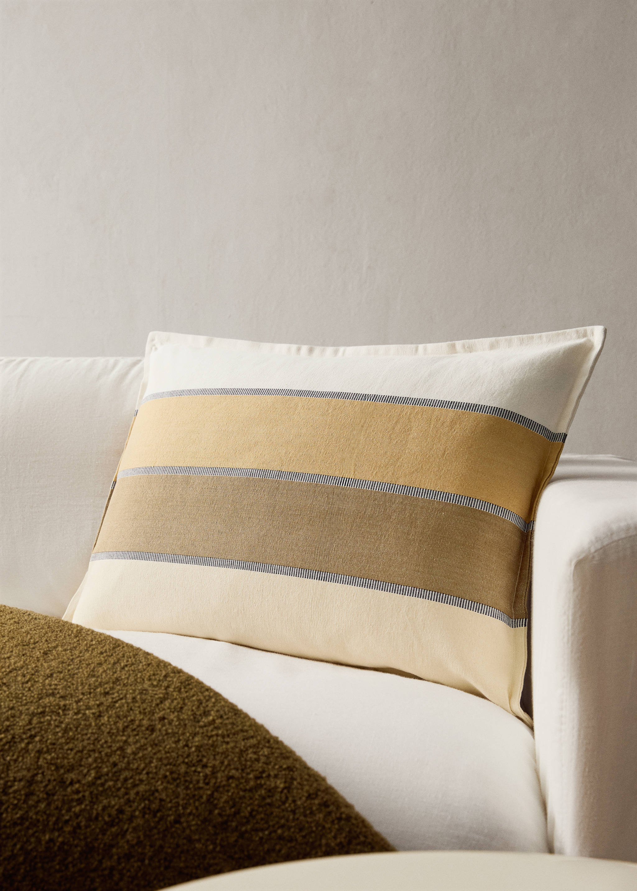 Kissenbezug aus Baumwolle mit Streifen, Größe 40x60 cm - Allgemeine Ansicht