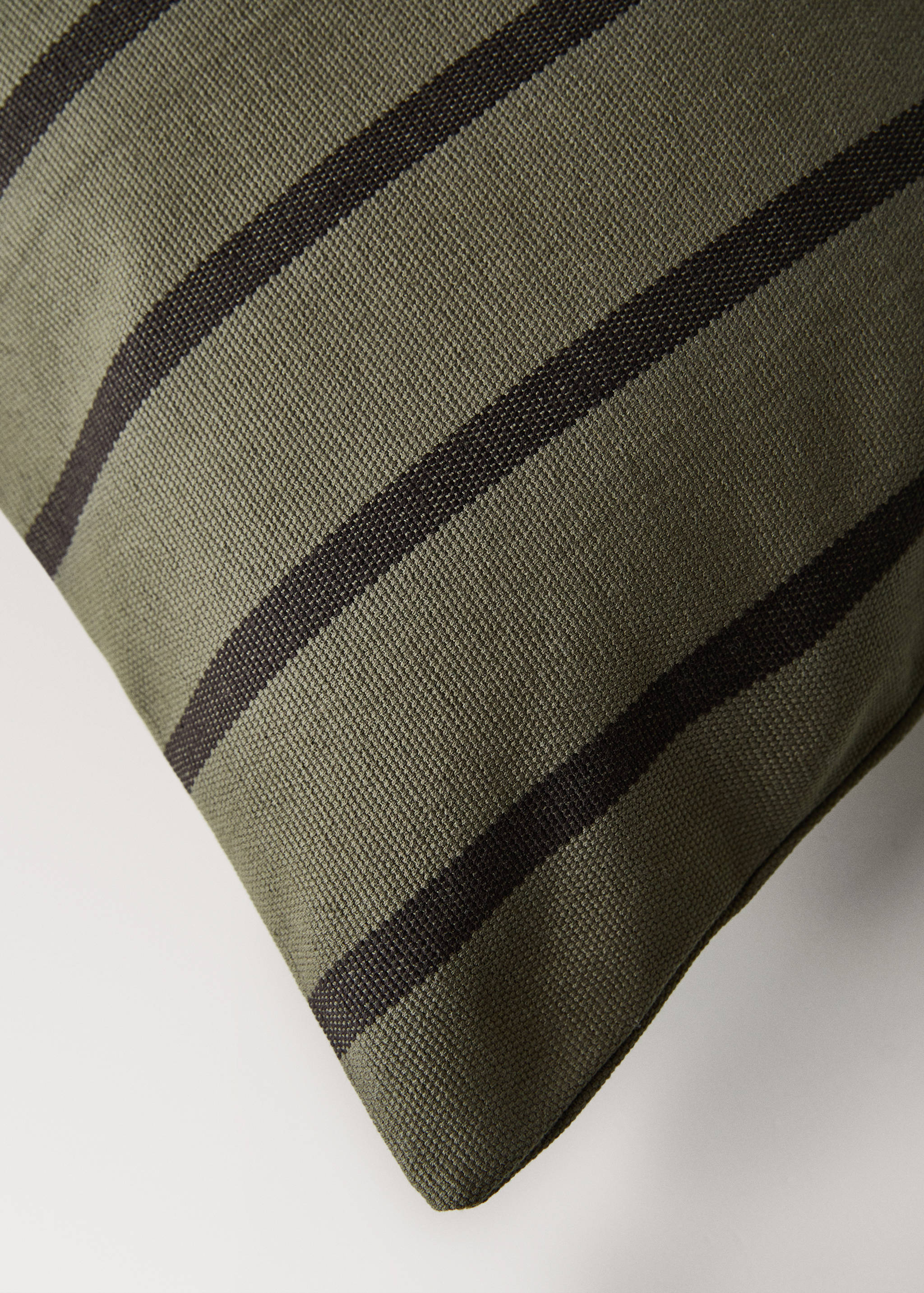 Kuddfodral i bomull med tvåfärgade ränder 40x60 cm - Detaljer om artikeln 3