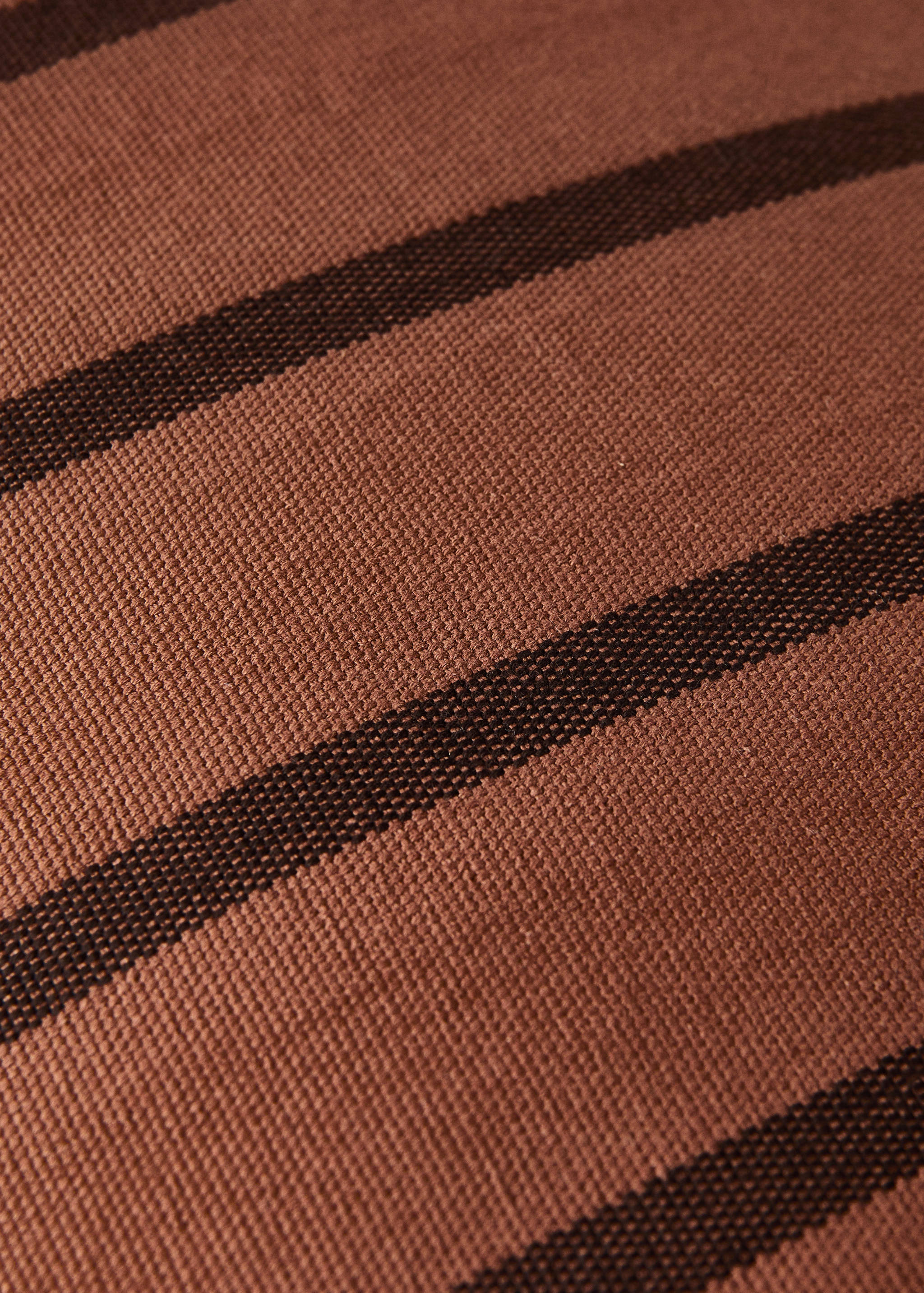 Наволочка для подушки з бавовни з двокольоровою смужкою 40x40 см - Детальніше про товар 4