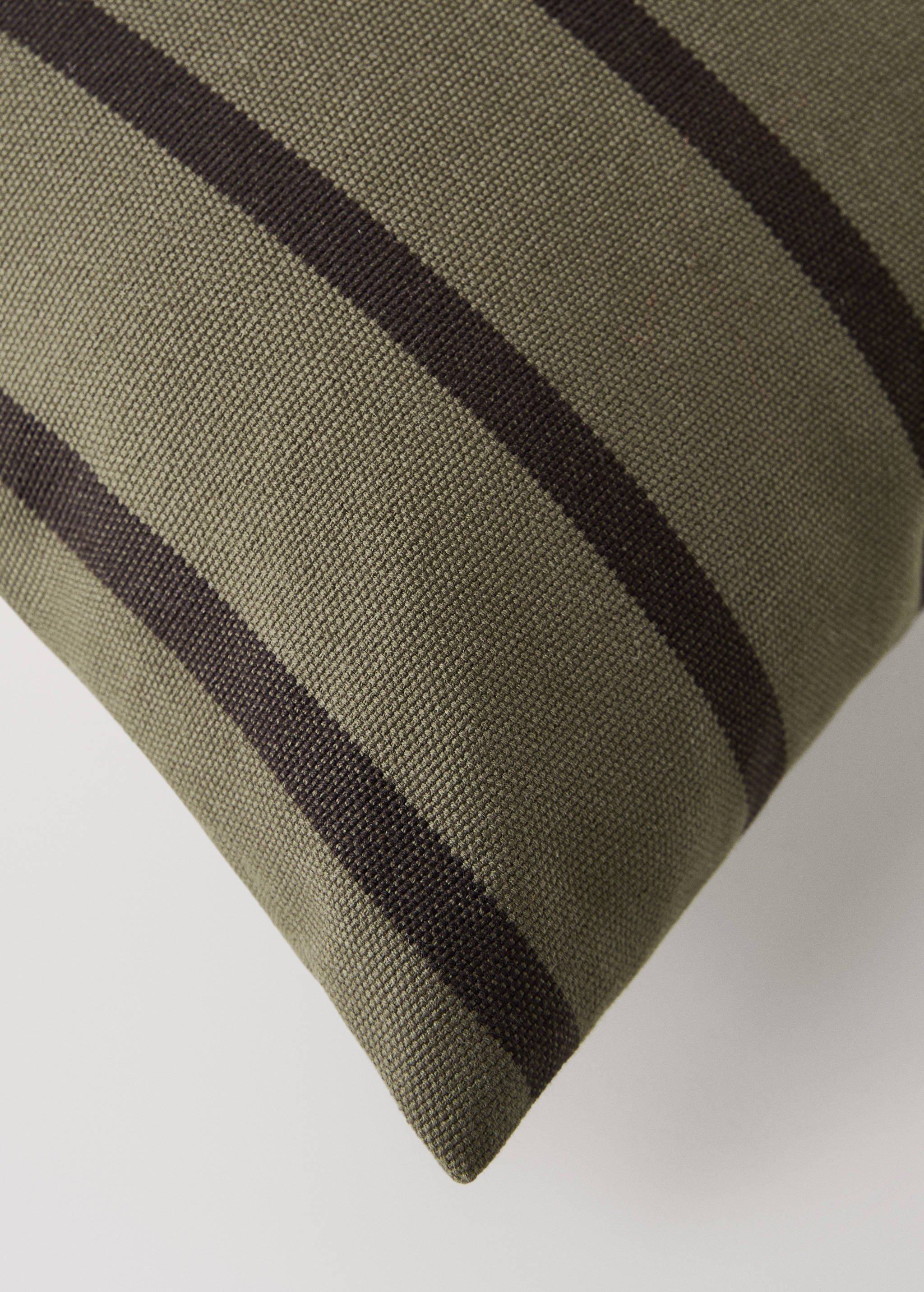 Наволочка для подушки з бавовни з двокольоровою смужкою 40x40 см - Детальніше про товар 2